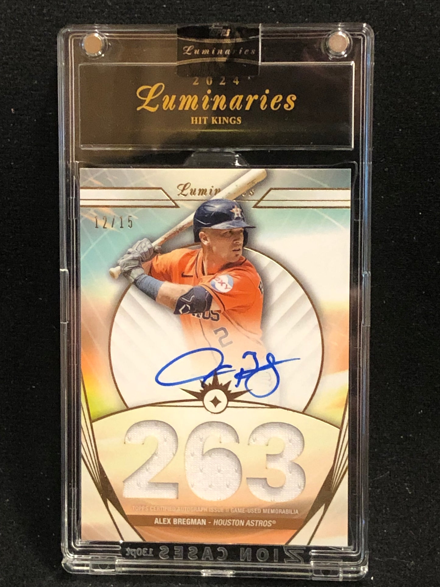 2024 Topps Luminaries Baseball Hit Kings Alex Bregman HKAR-ABR 12/15 w/Empty Box