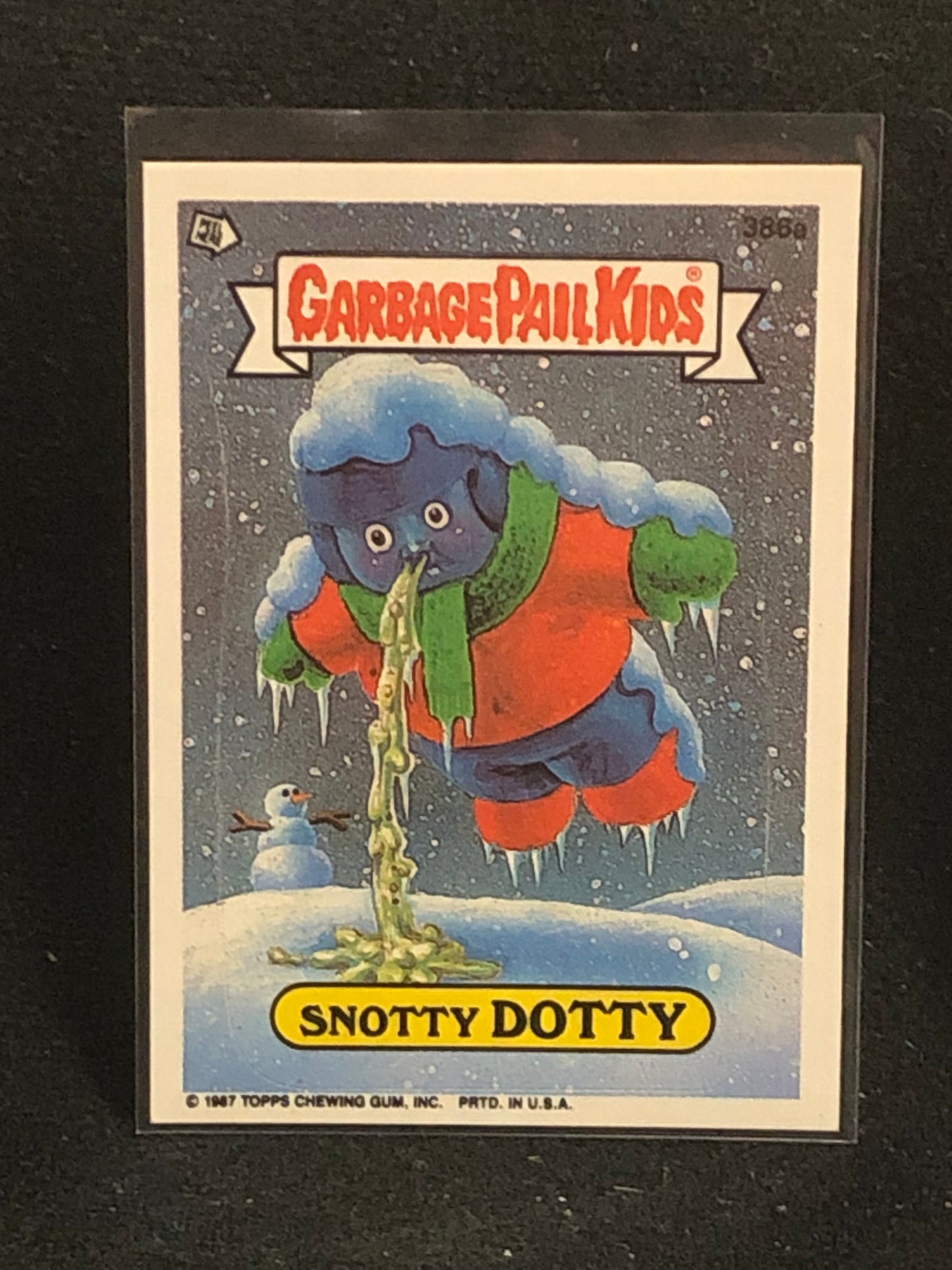 Garbage Pail Kids Original Series 10 (os10) 386a Snotty Dotty