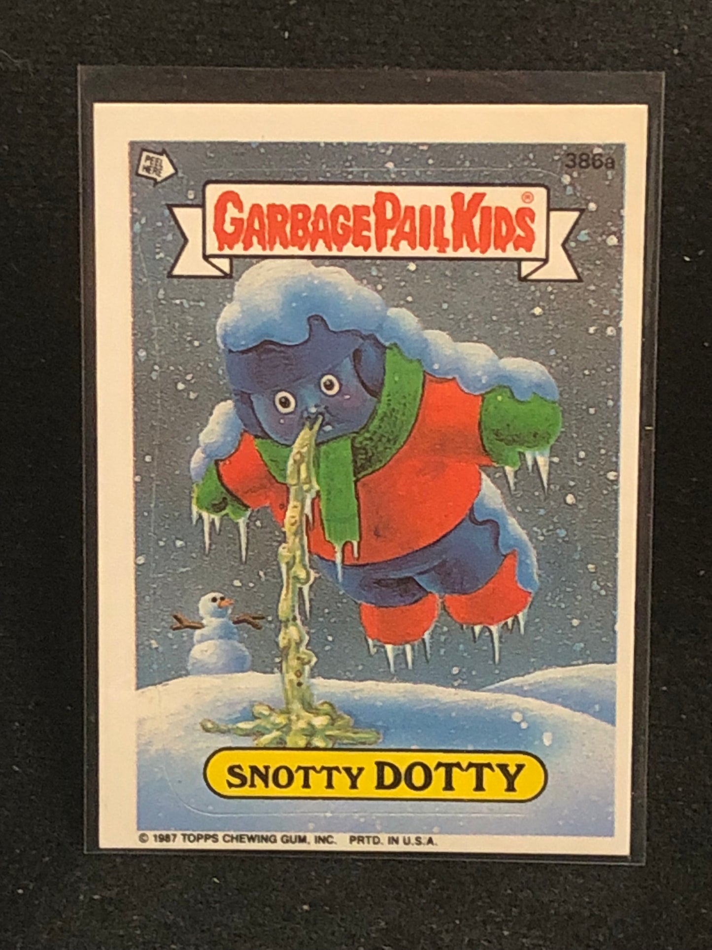 Garbage Pail Kids Original Series 10 (os10) 386a Snotty Dotty