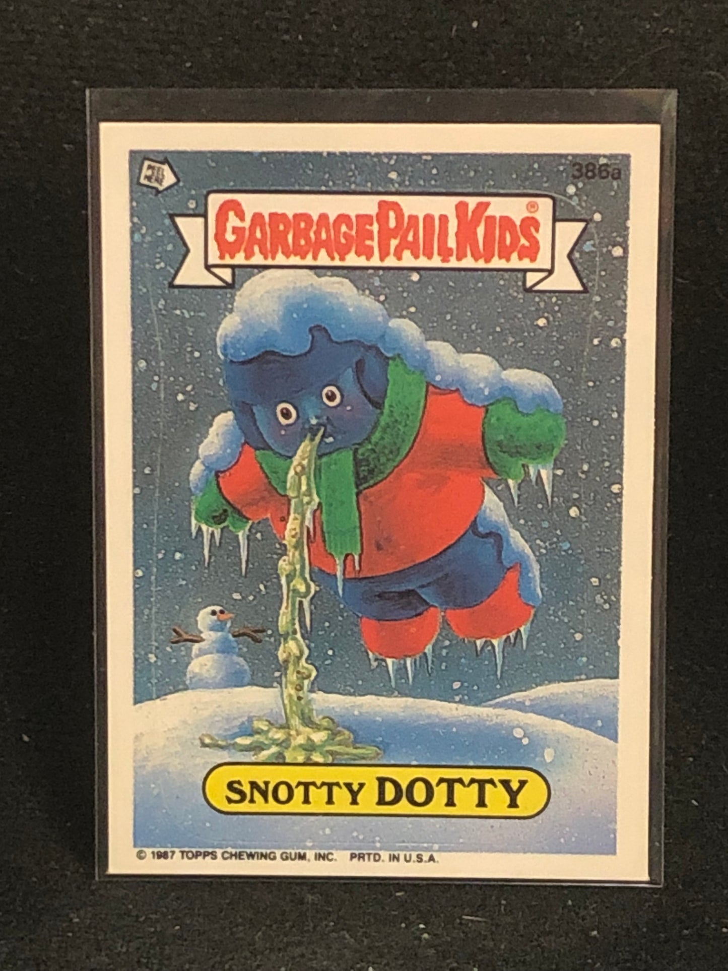 Garbage Pail Kids Original Series 10 (os10) 386a Snotty Dotty