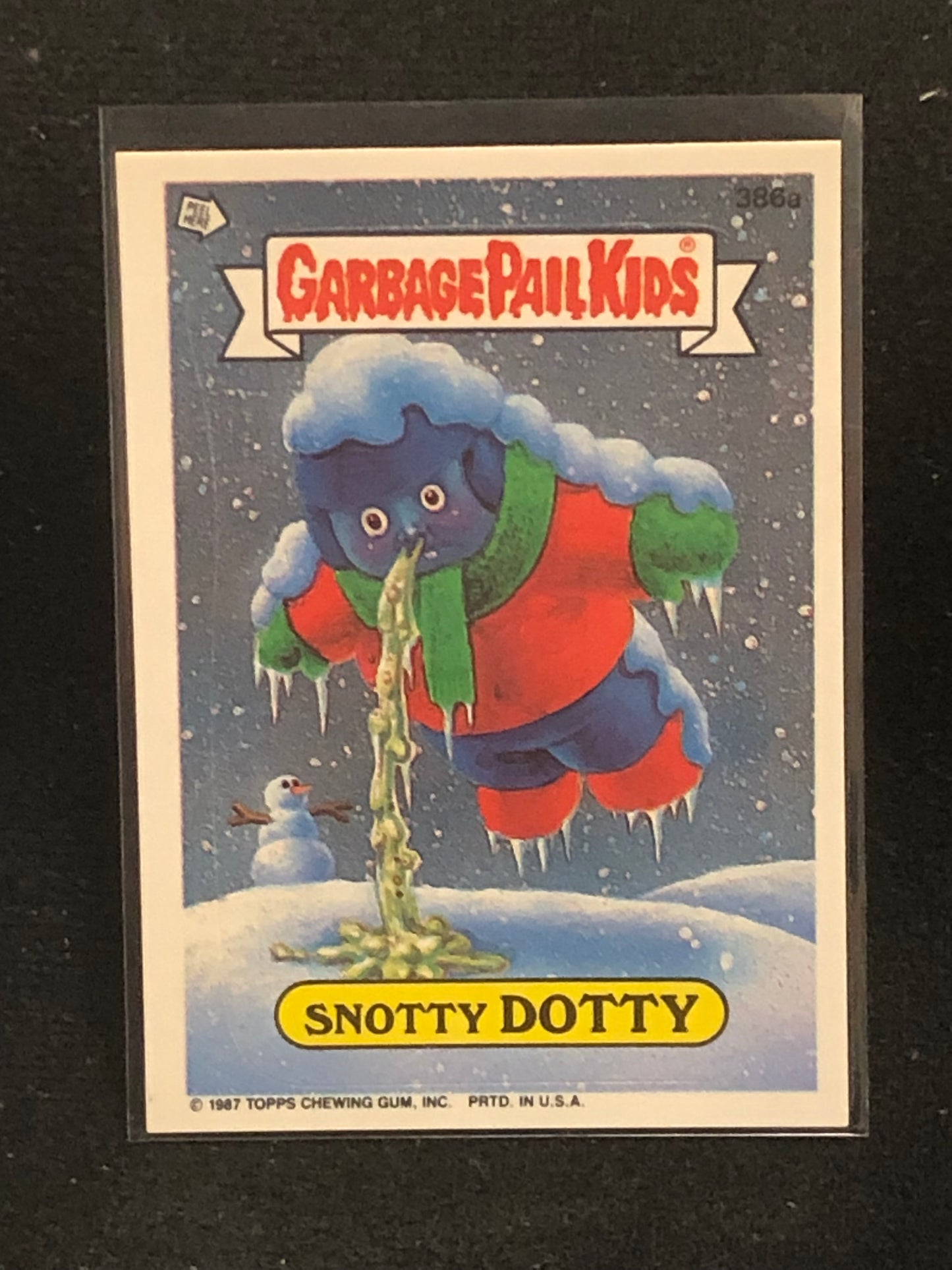 Garbage Pail Kids Original Series 10 (os10) 386a Snotty Dotty