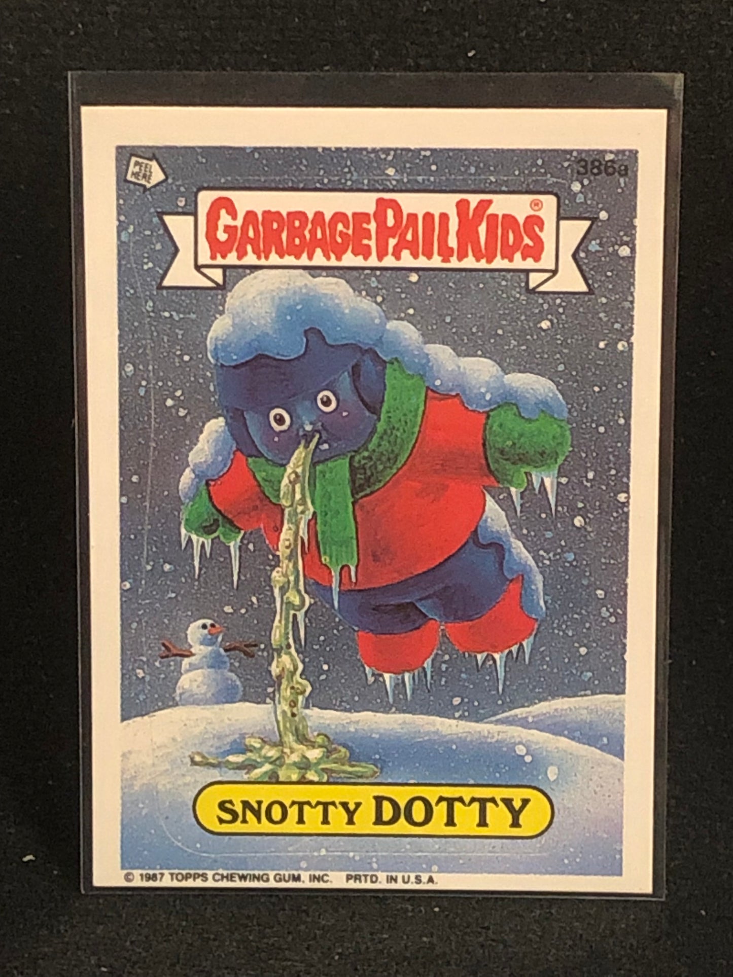 Garbage Pail Kids Original Series 10 (os10) 386a Snotty Dotty