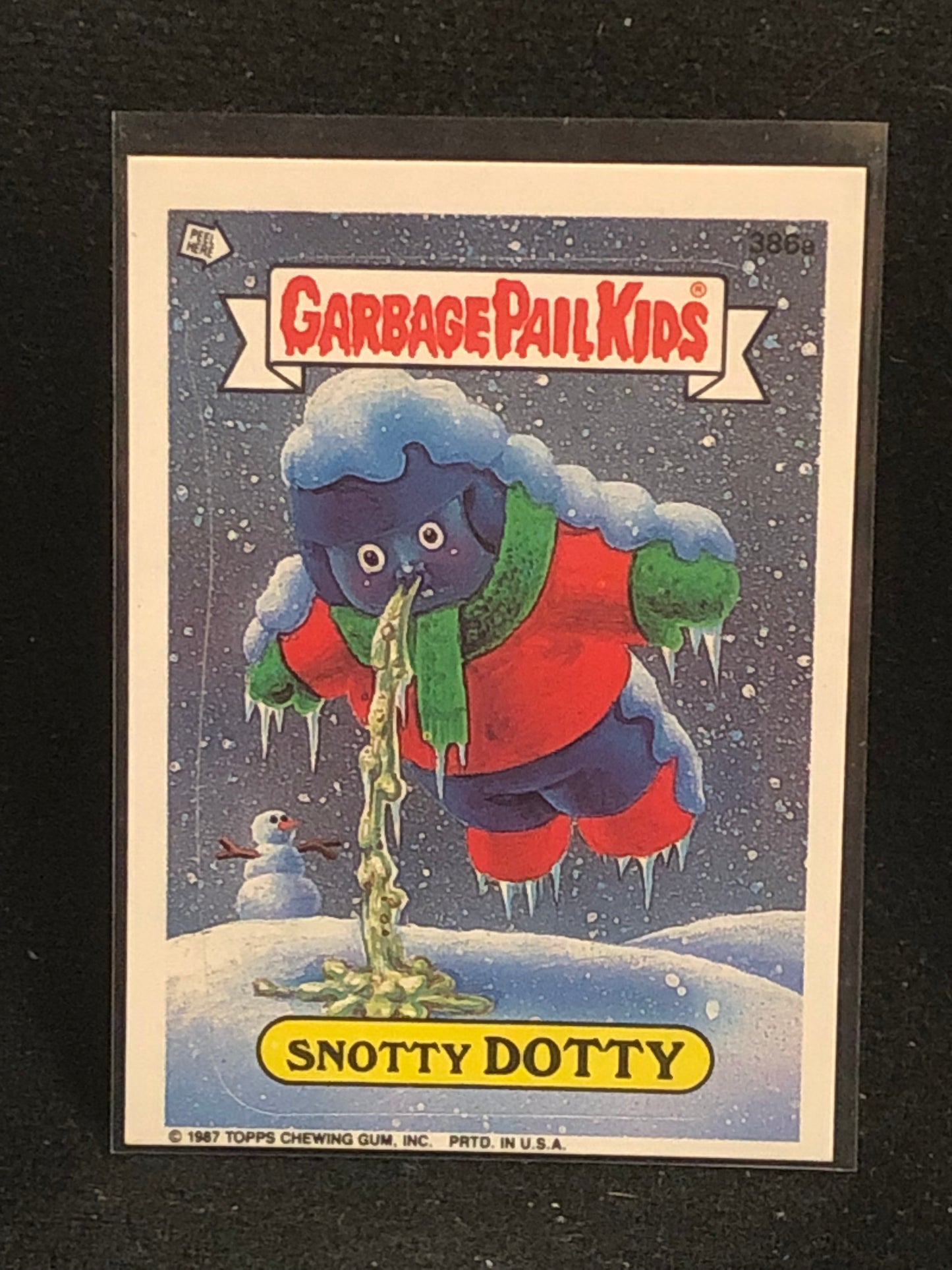 Garbage Pail Kids Original Series 10 (os10) 386a Snotty Dotty