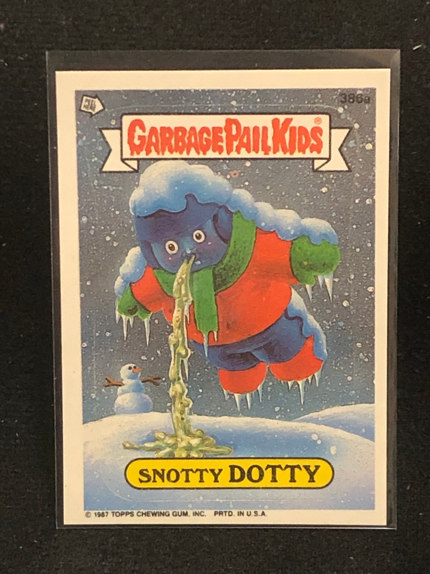 Garbage Pail Kids Original Series 10 (os10) 386a Snotty Dotty