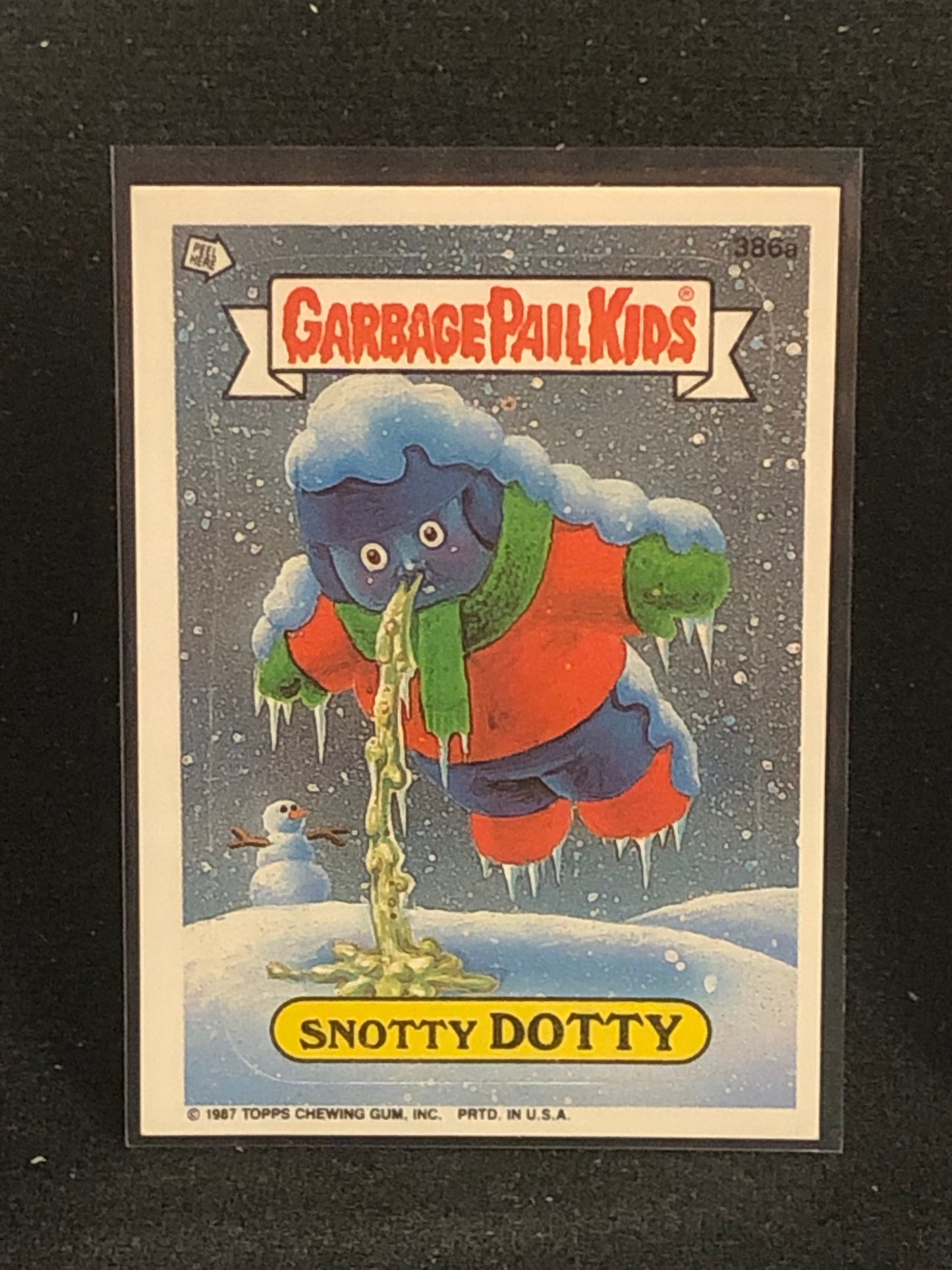 Garbage Pail Kids Original Series 10 (os10) 386a Snotty Dotty
