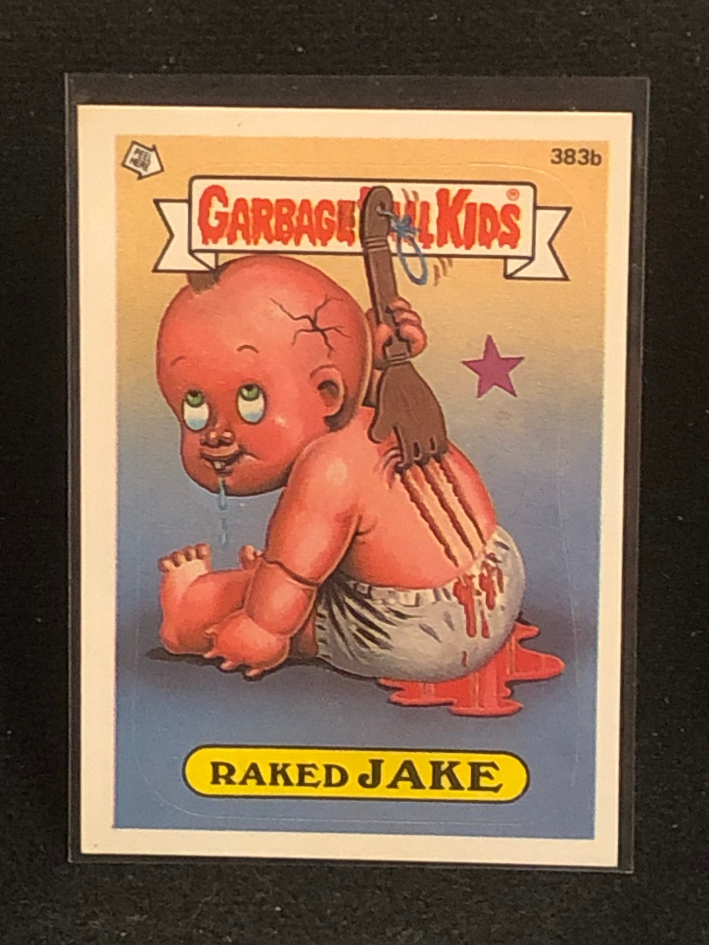 Garbage Pail Kids Original Series 10 (os10) 383b Raked Jake