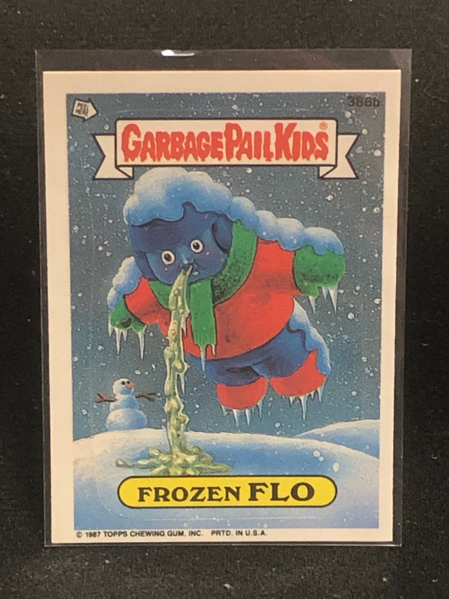 Garbage Pail Kids Original Series 10 (os10) 386b Frozen Flo