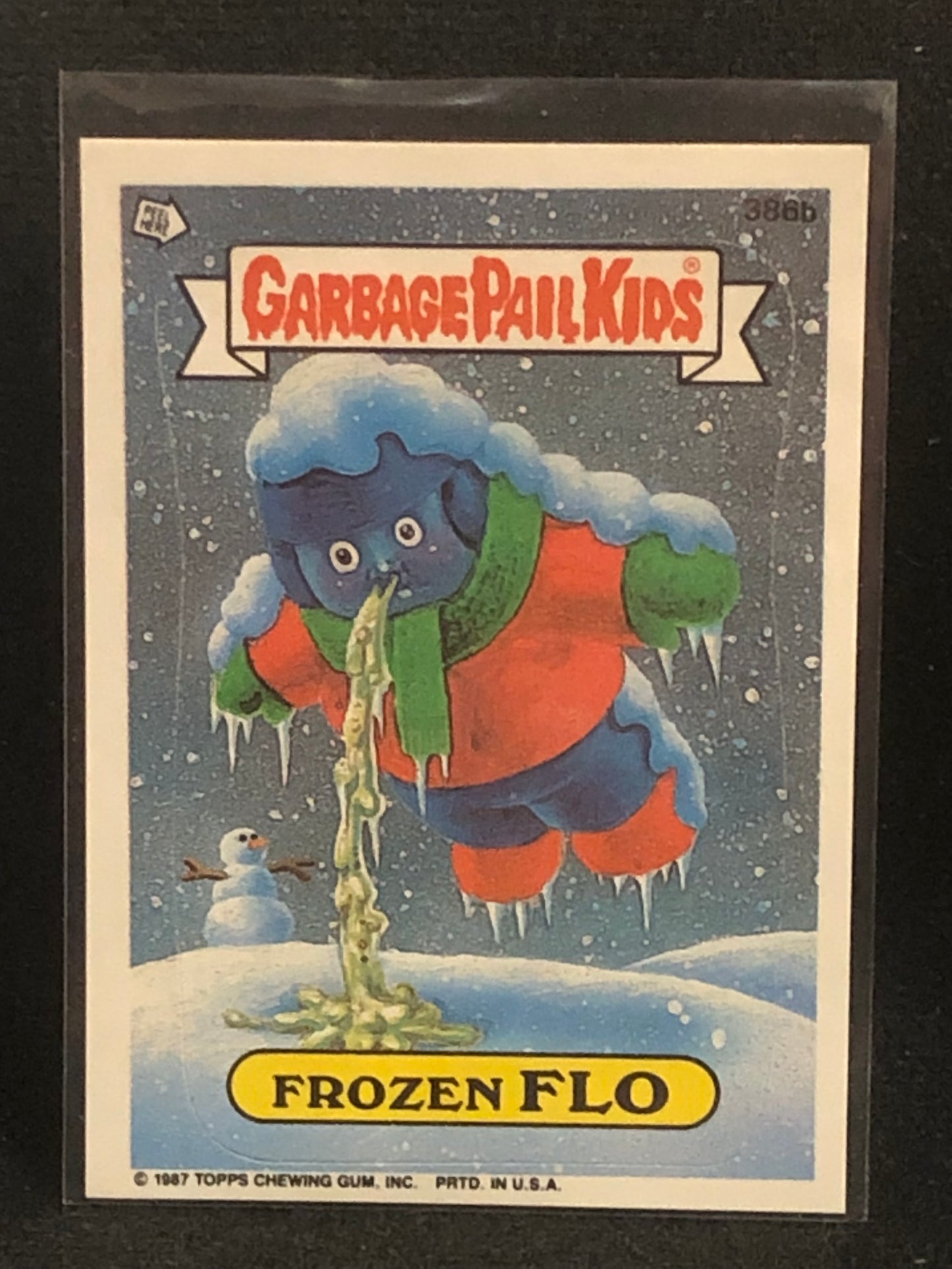 Garbage Pail Kids Original Series 10 (os10) 386b Frozen Flo