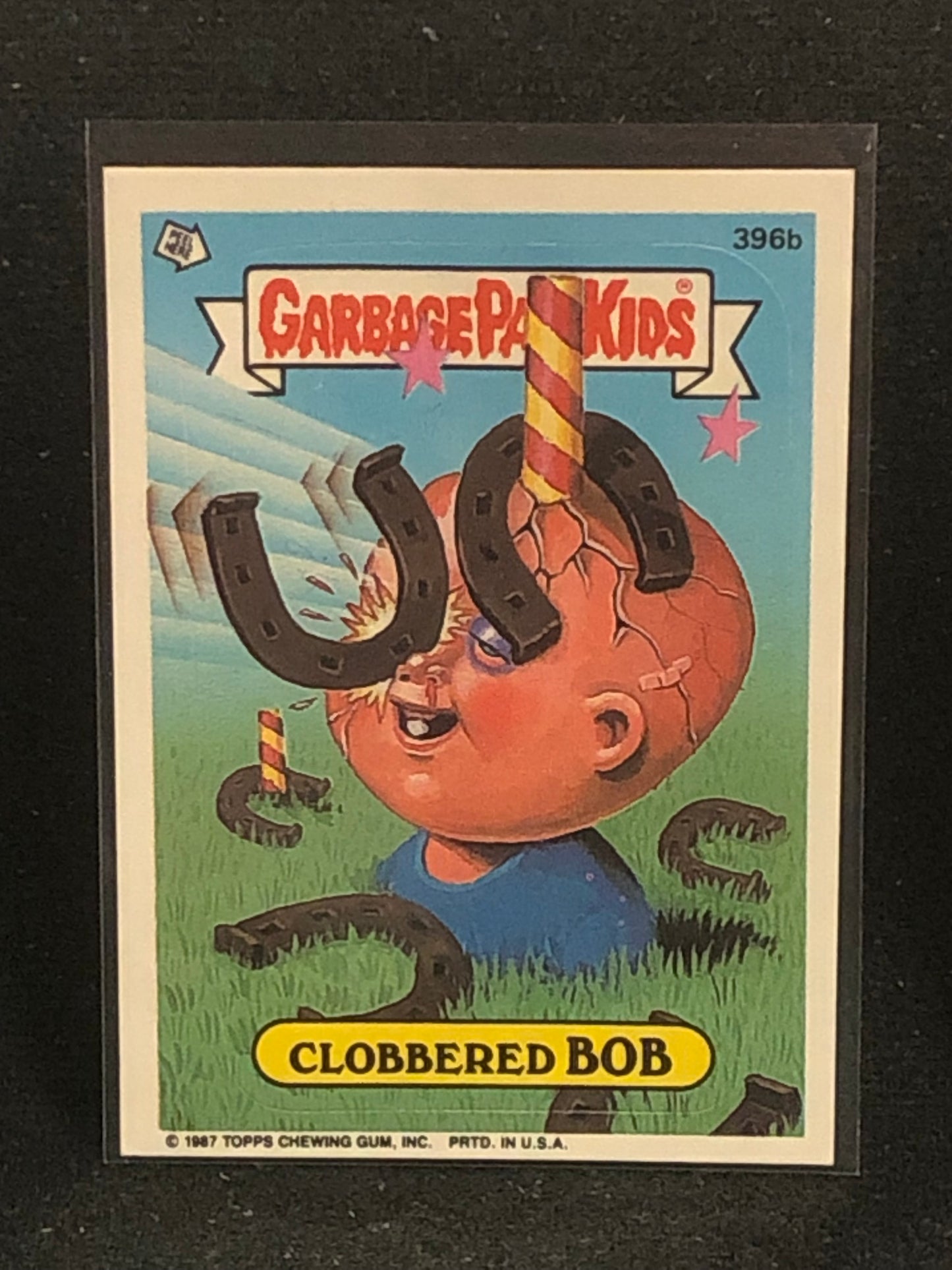 Garbage Pail Kids Original Series 10 (os10) 396b Clobbered Bob