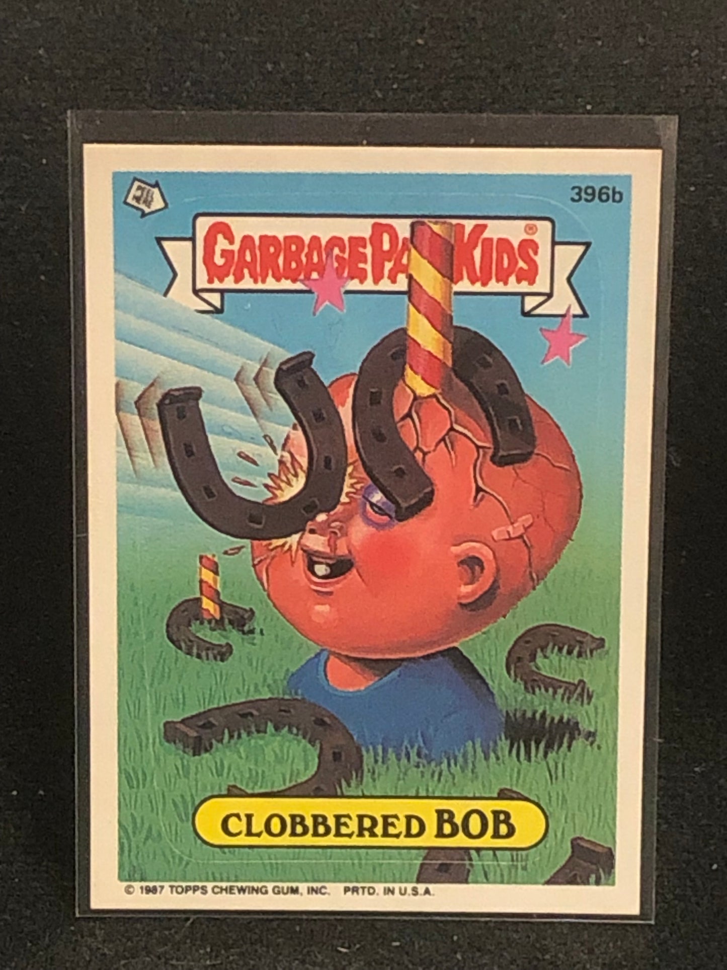 Garbage Pail Kids Original Series 10 (os10) 396b Clobbered Bob