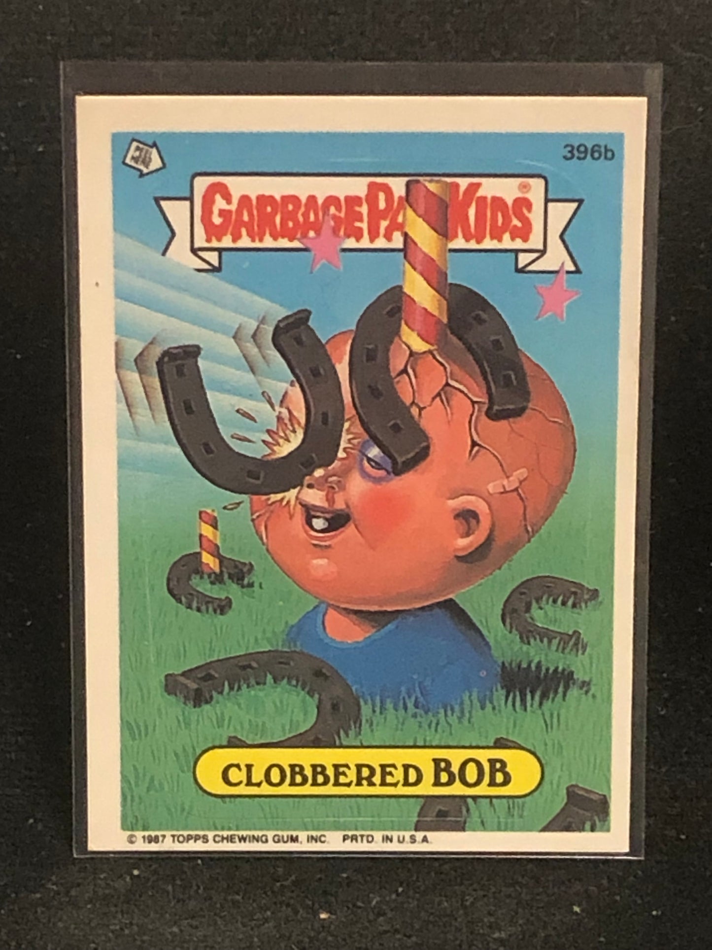Garbage Pail Kids Original Series 10 (os10) 396b Clobbered Bob