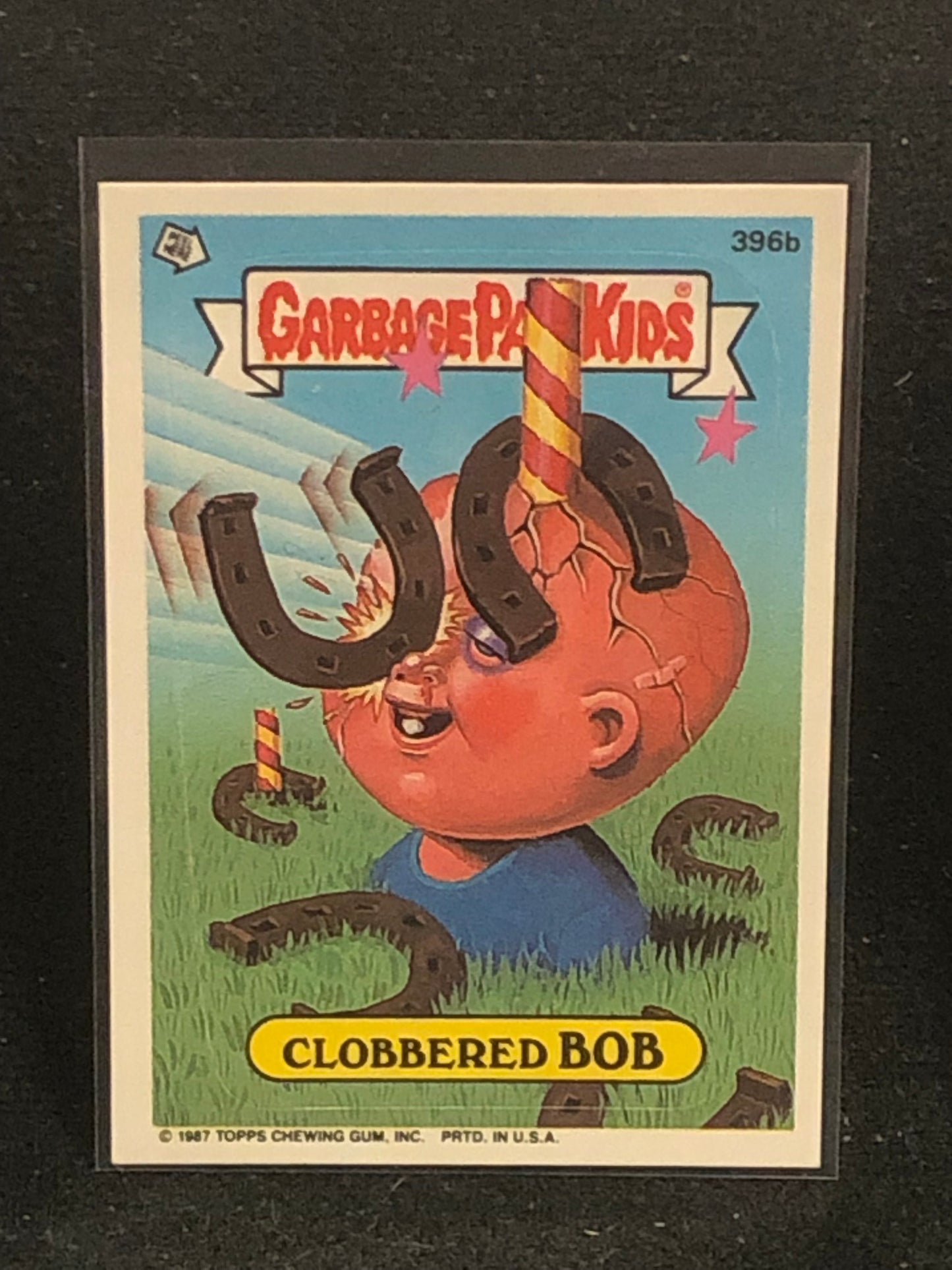 Garbage Pail Kids Original Series 10 (os10) 396b Clobbered Bob