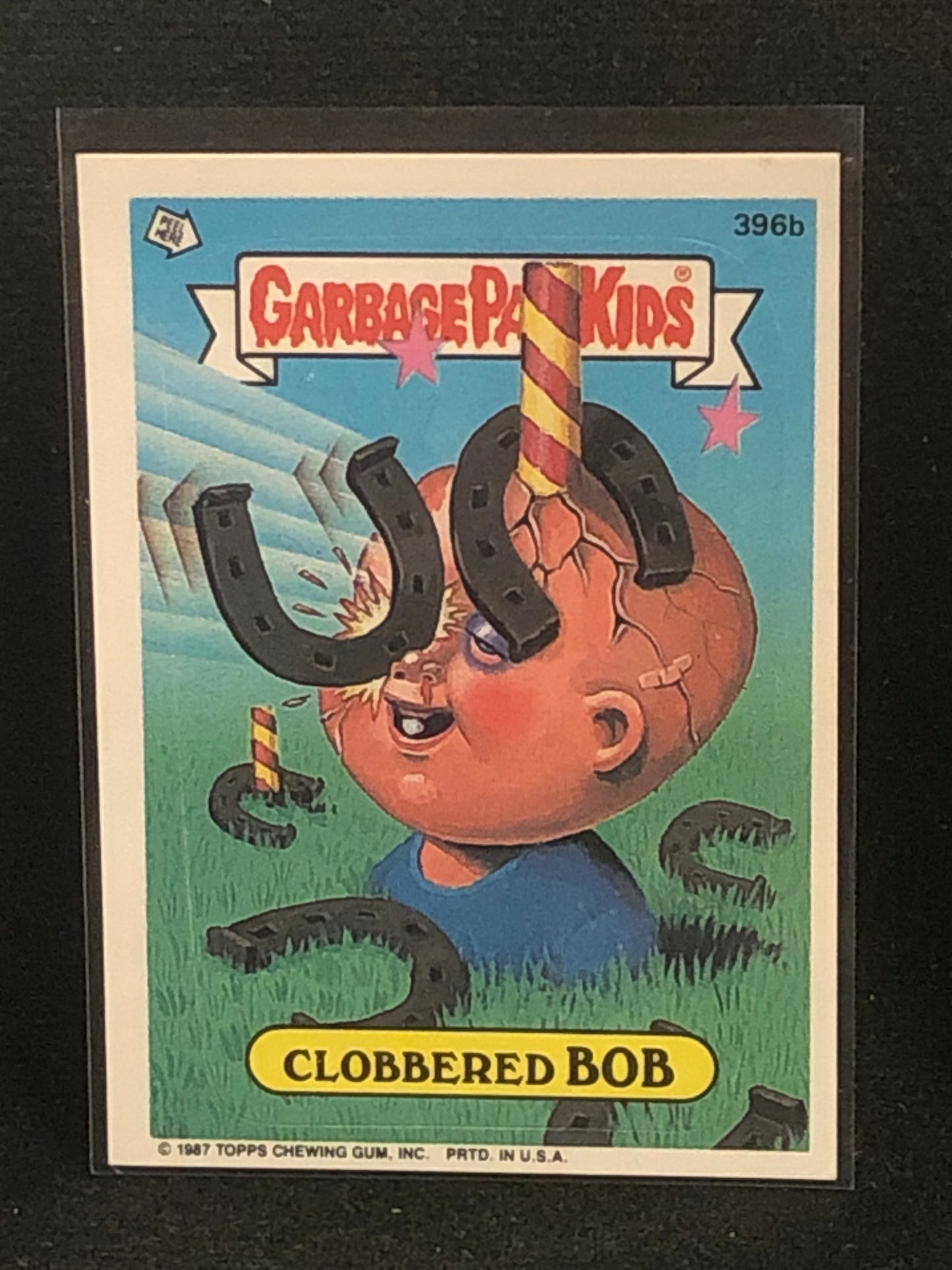 Garbage Pail Kids Original Series 10 (os10) 396b Clobbered Bob