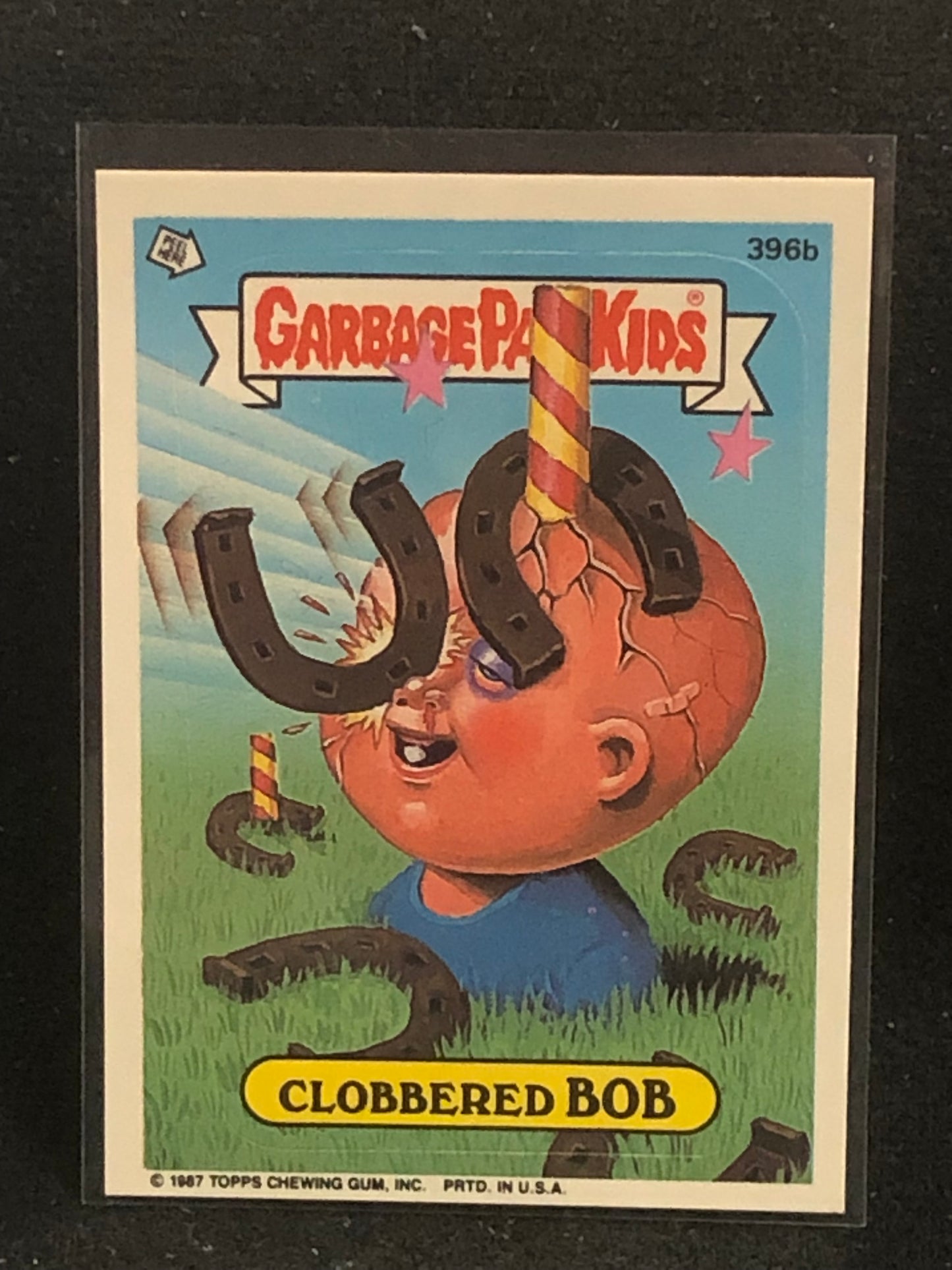 Garbage Pail Kids Original Series 10 (os10) 396b Clobbered Bob
