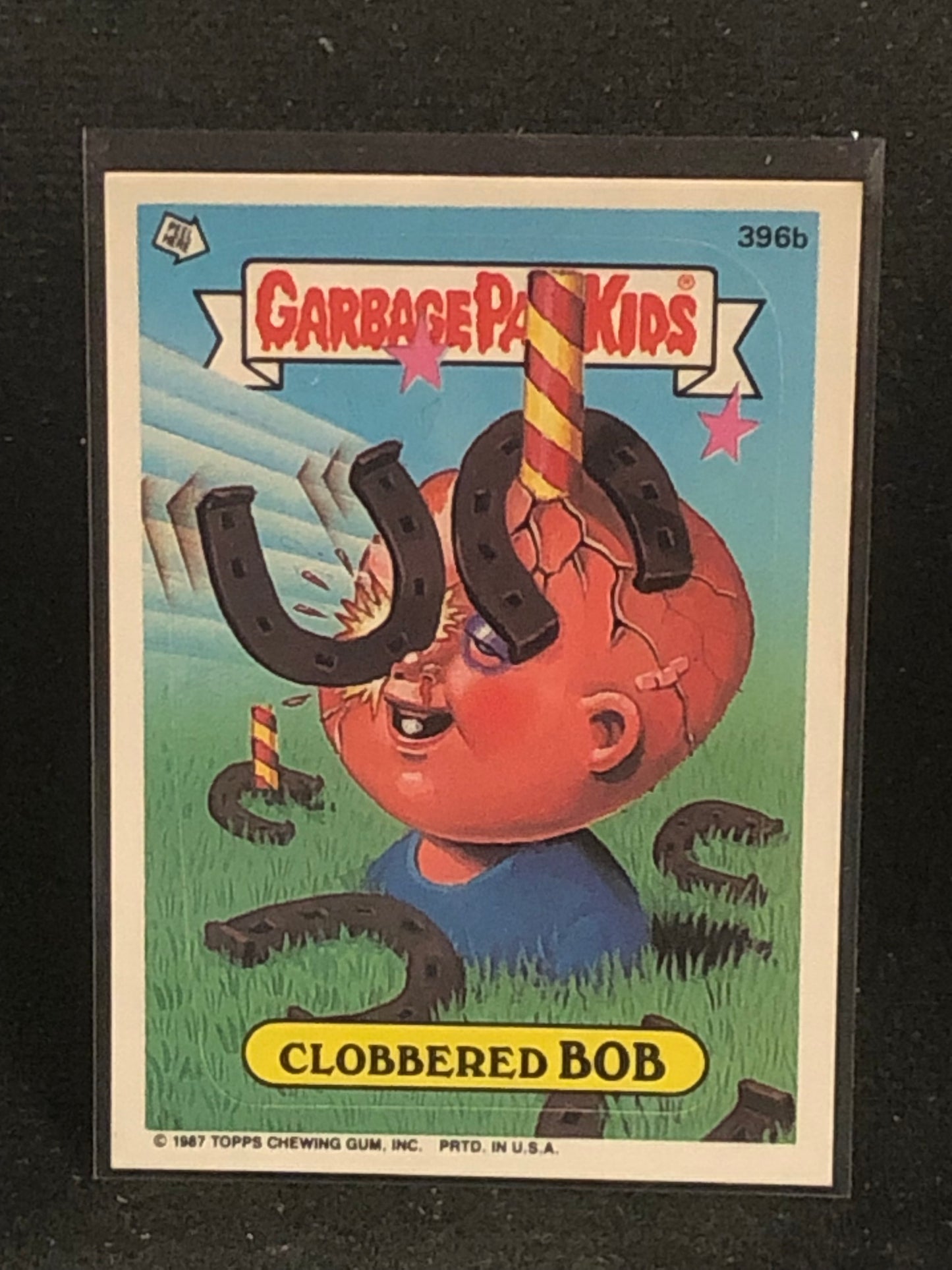Garbage Pail Kids Original Series 10 (os10) 396b Clobbered Bob