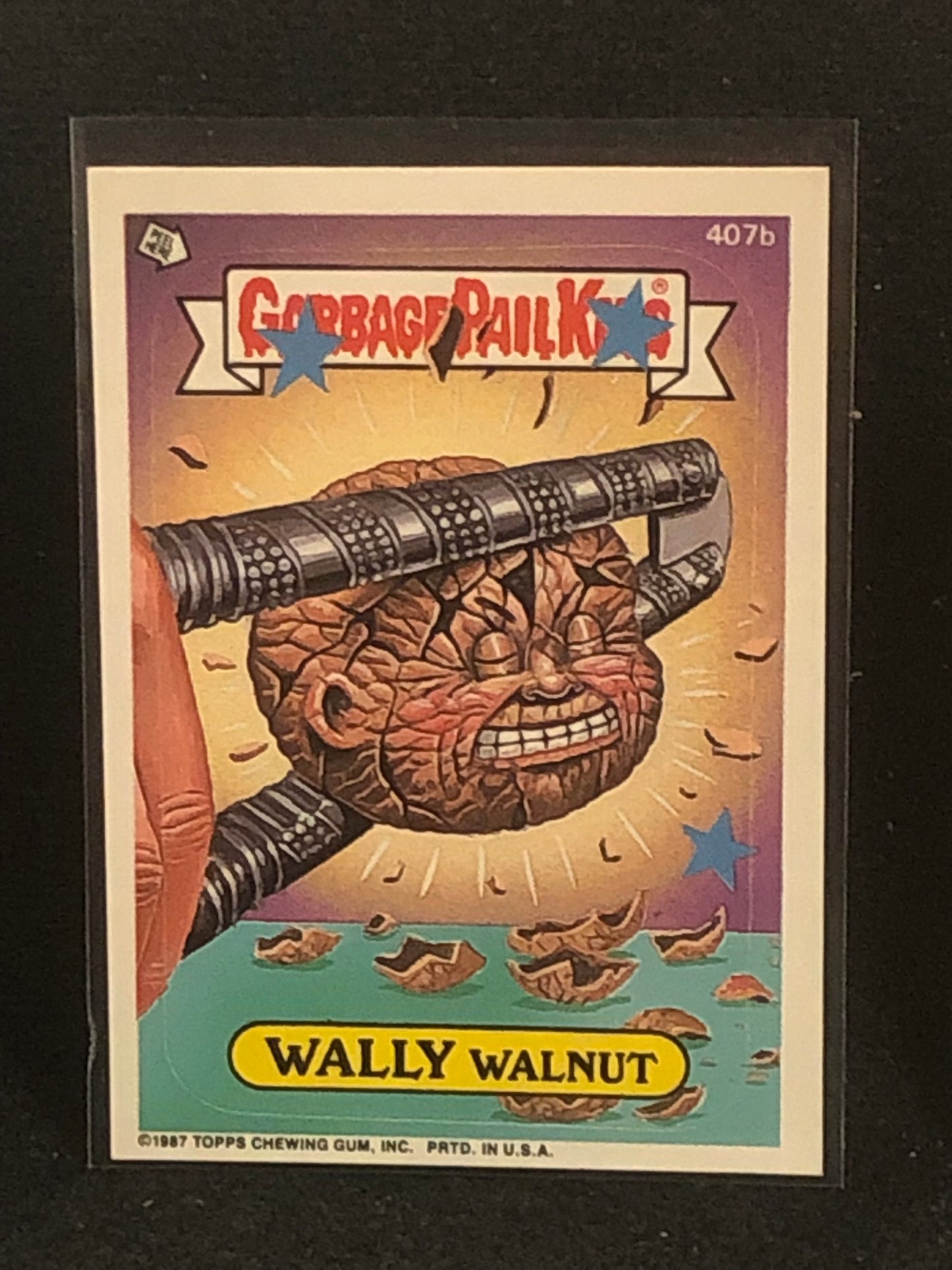 Garbage Pail Kids Original Series 10 (os10) 407b Wally Walnut