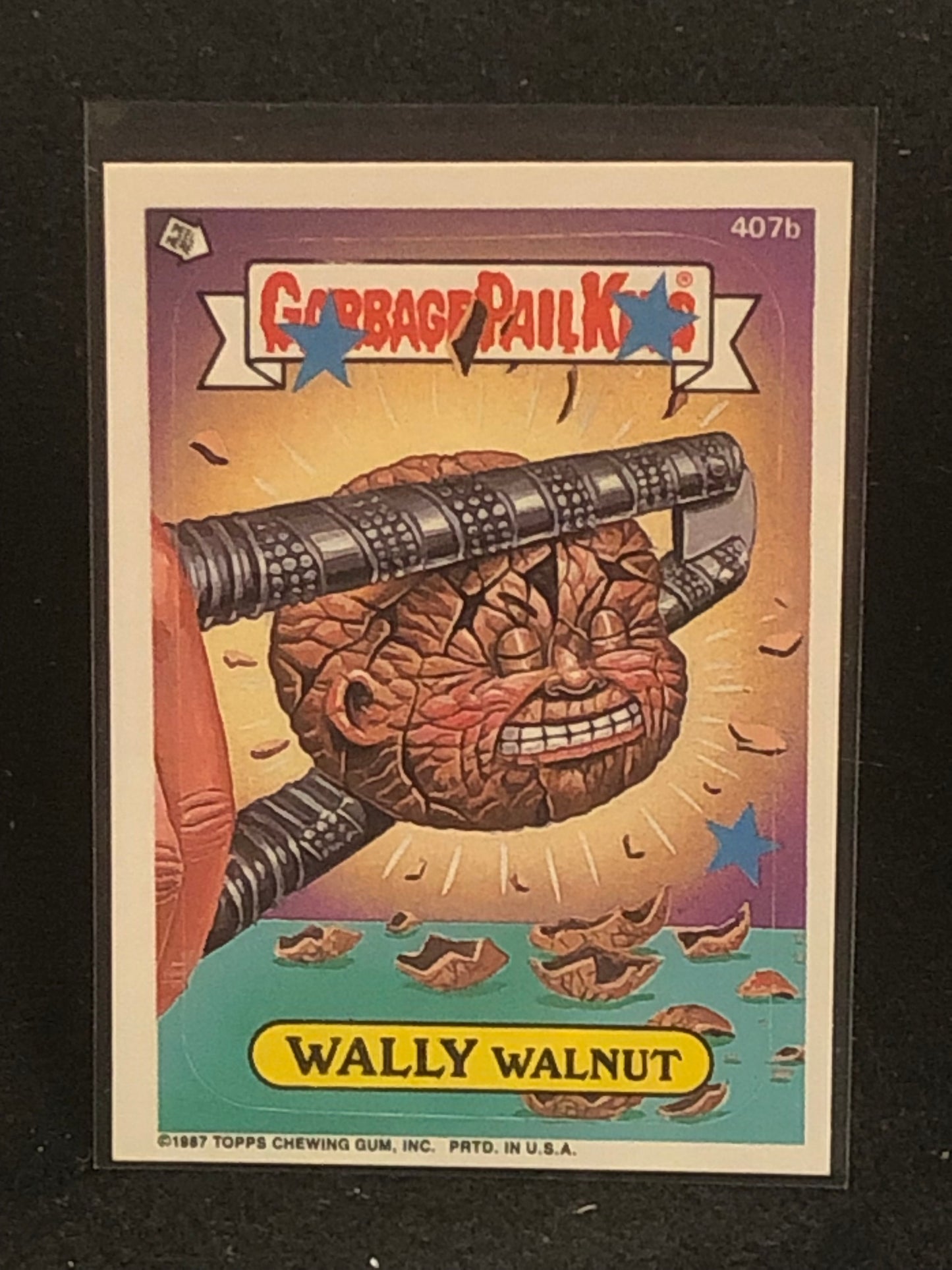 Garbage Pail Kids Original Series 10 (os10) 407b Wally Walnut