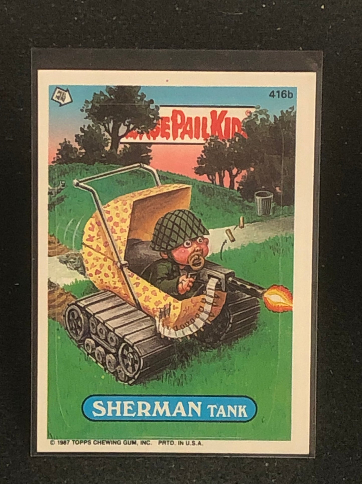 Garbage Pail Kids Original Series 10 (os10) 416b Sherman Tank