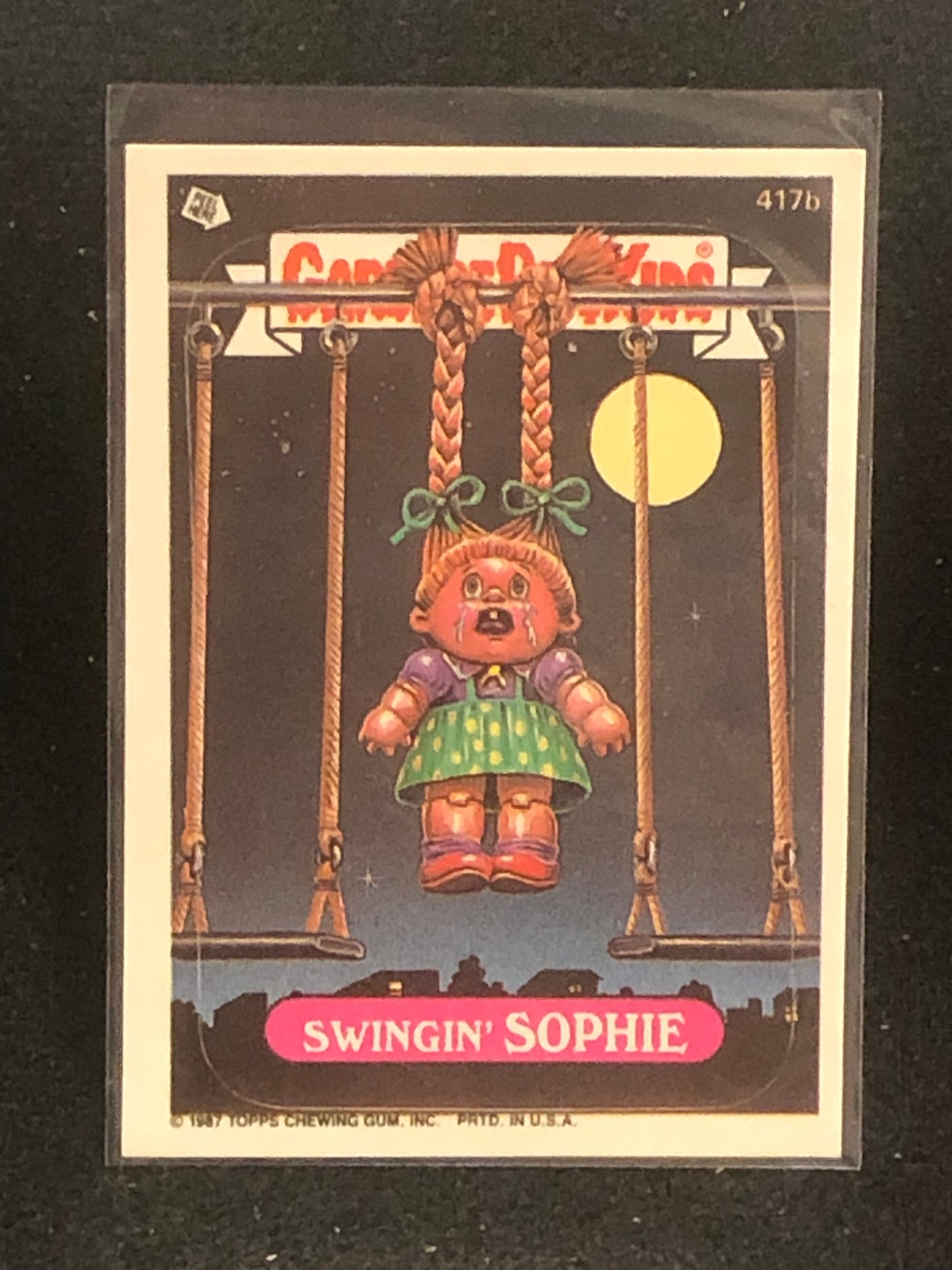 Garbage Pail Kids Original Series 10 (os10) 417b Swingin Sophie