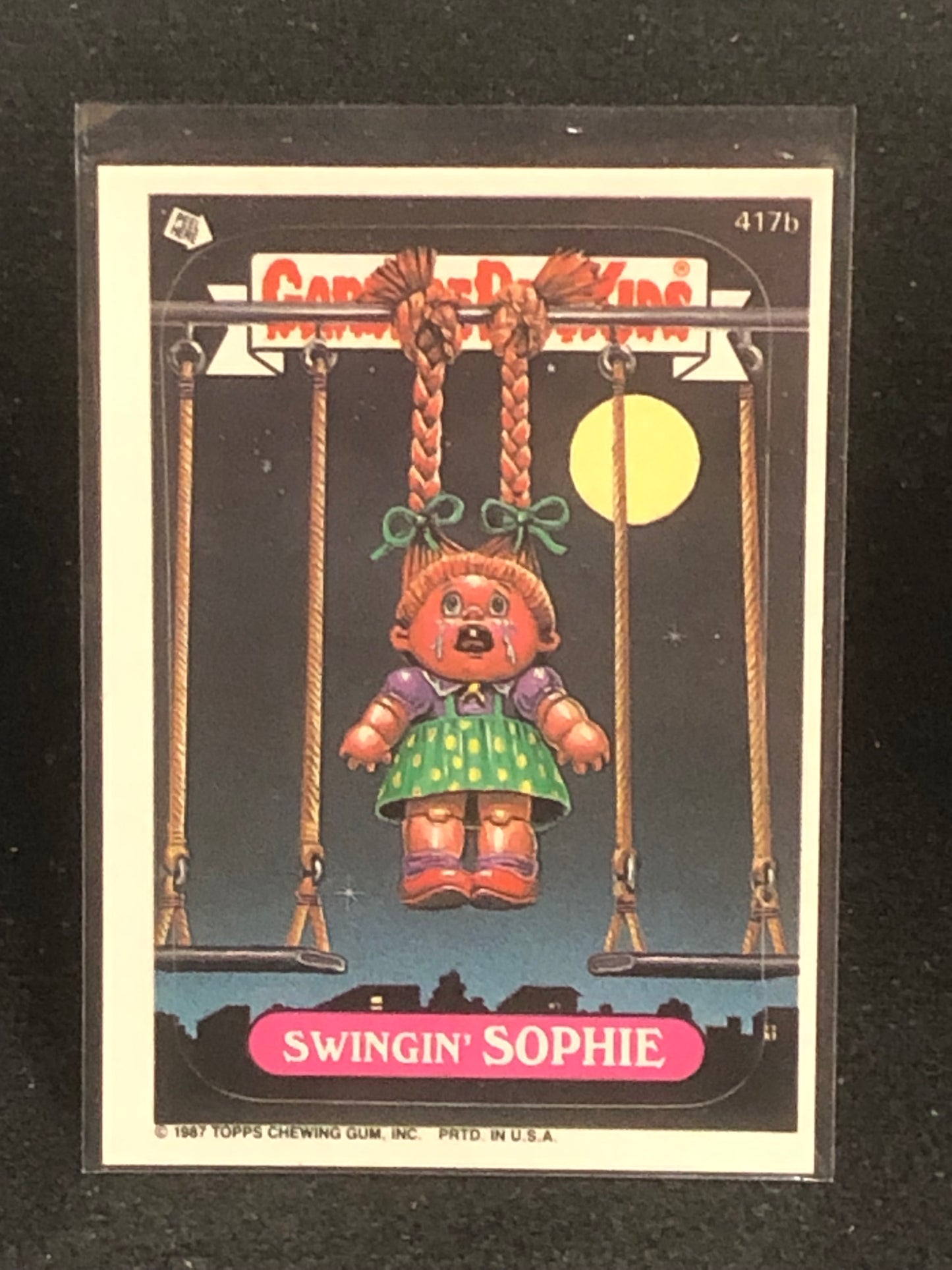 Garbage Pail Kids Original Series 10 (os10) 417b Swingin Sophie