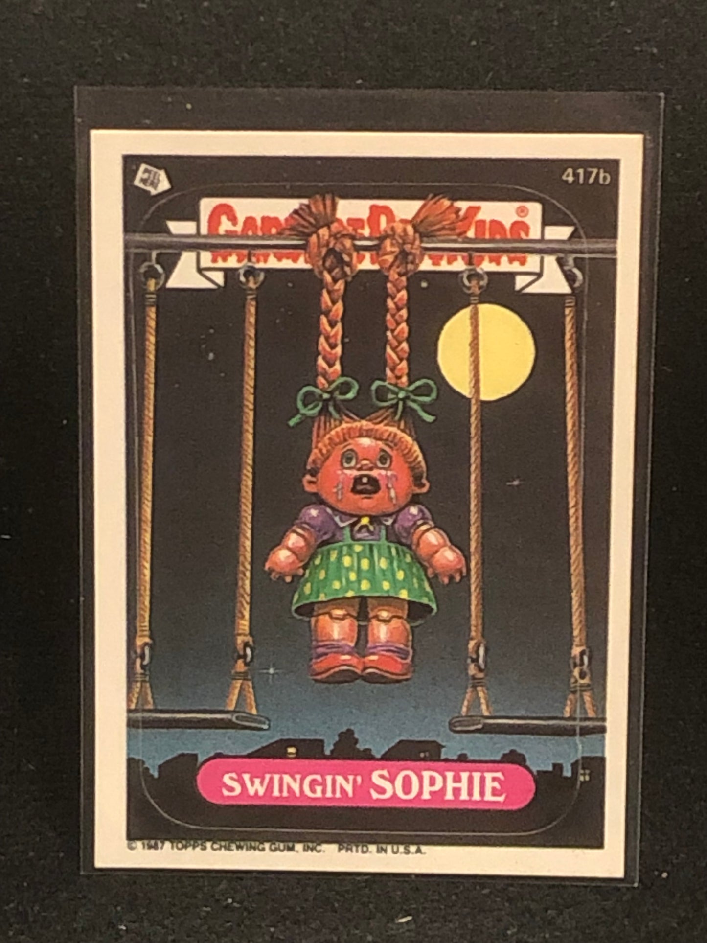 Garbage Pail Kids Original Series 10 (os10) 417b Swingin Sophie