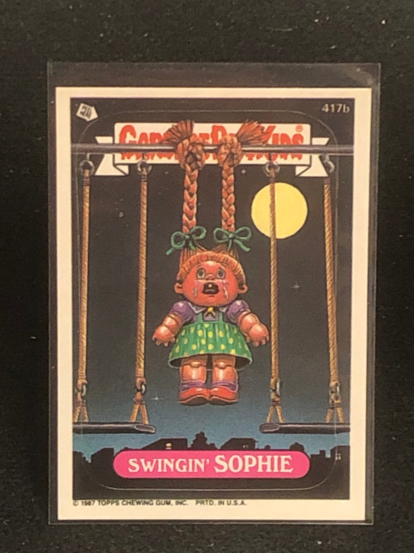 Garbage Pail Kids Original Series 10 (os10) 417b Swingin Sophie