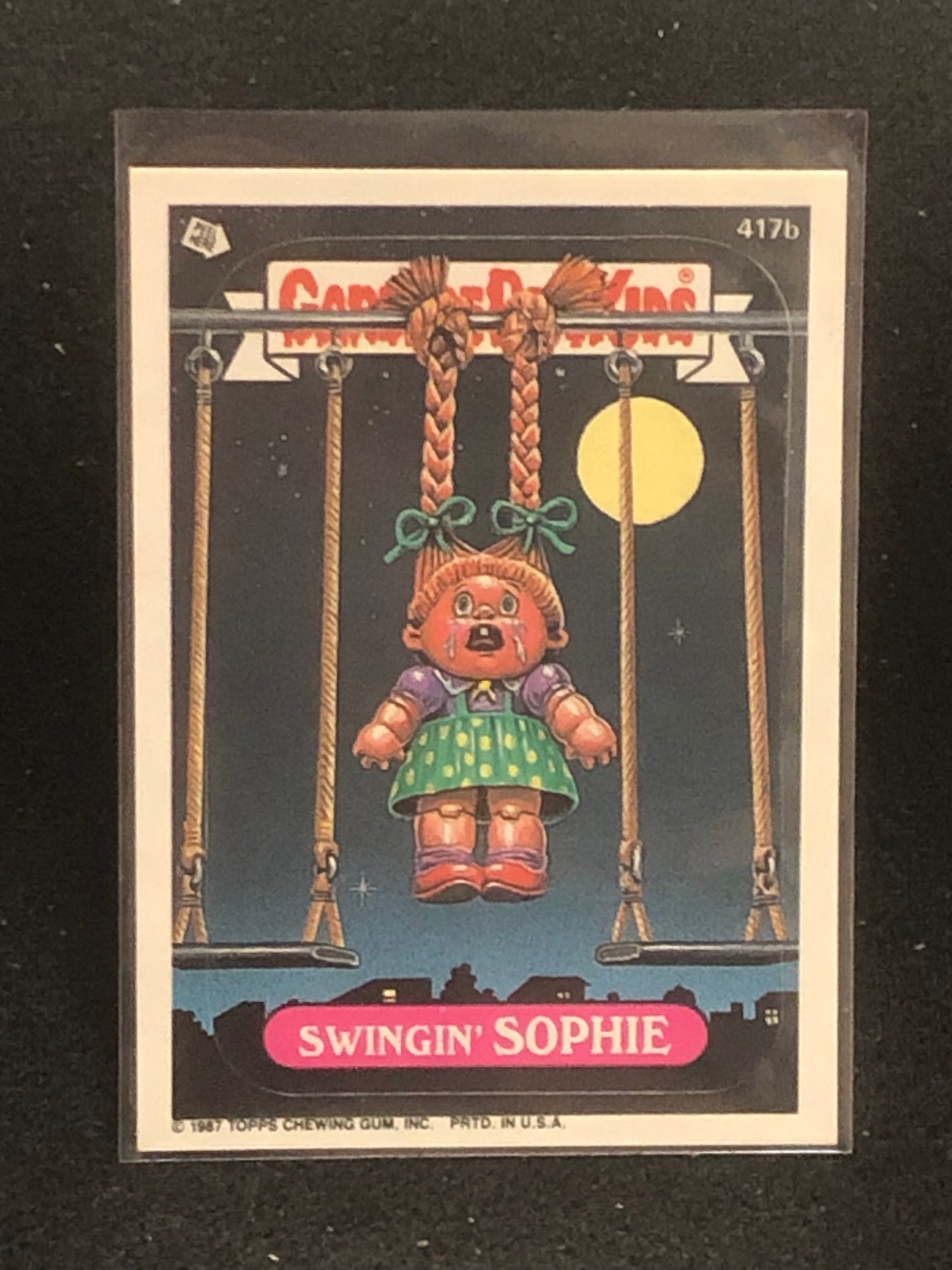 Garbage Pail Kids Original Series 10 (os10) 417b Swingin Sophie