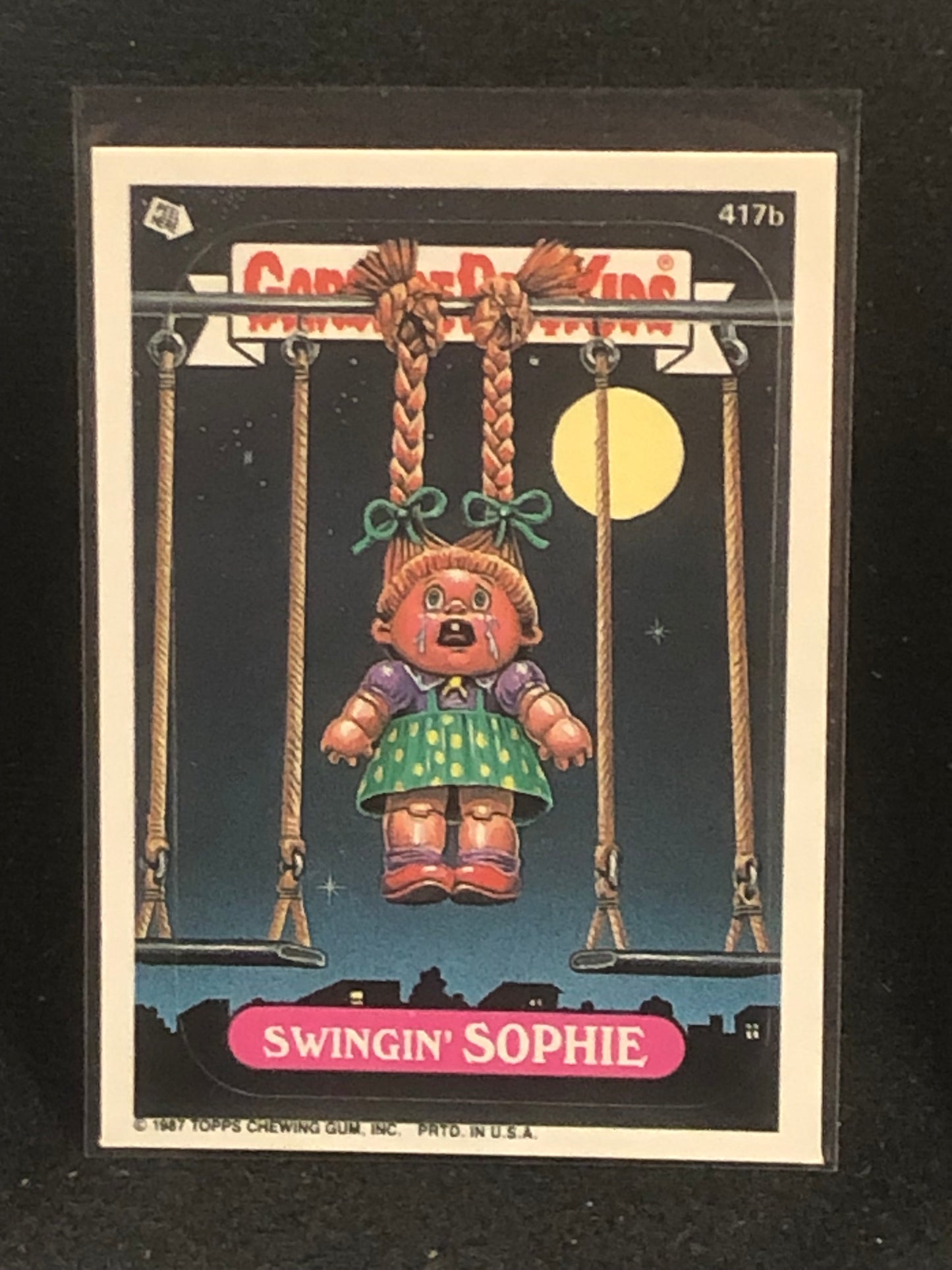 Garbage Pail Kids Original Series 10 (os10) 417b Swingin Sophie