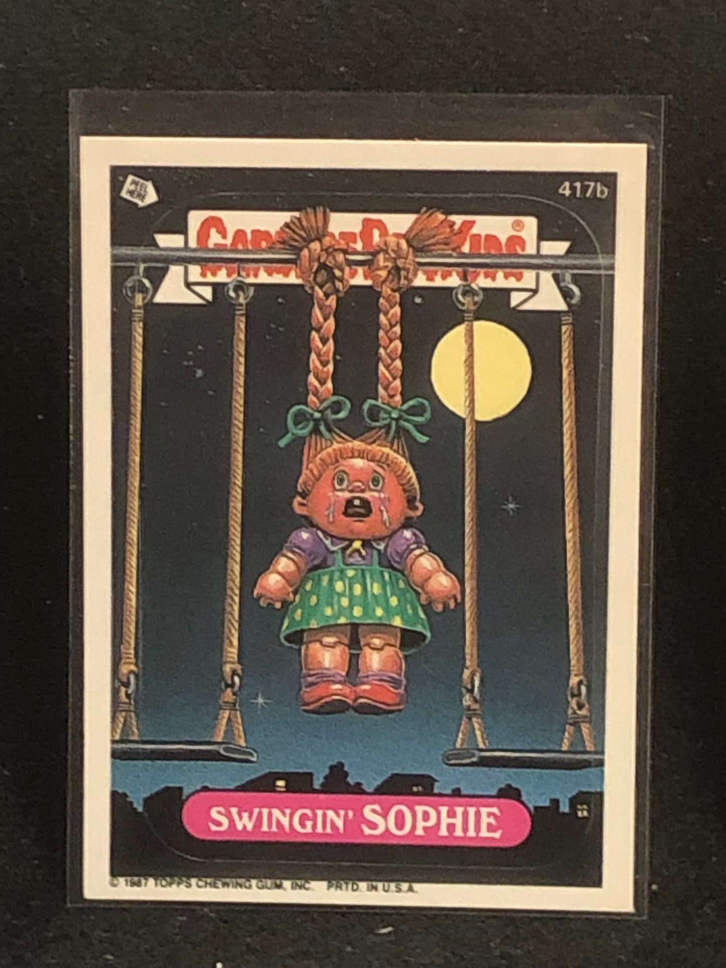 Garbage Pail Kids Original Series 10 (os10) 417b Swingin Sophie