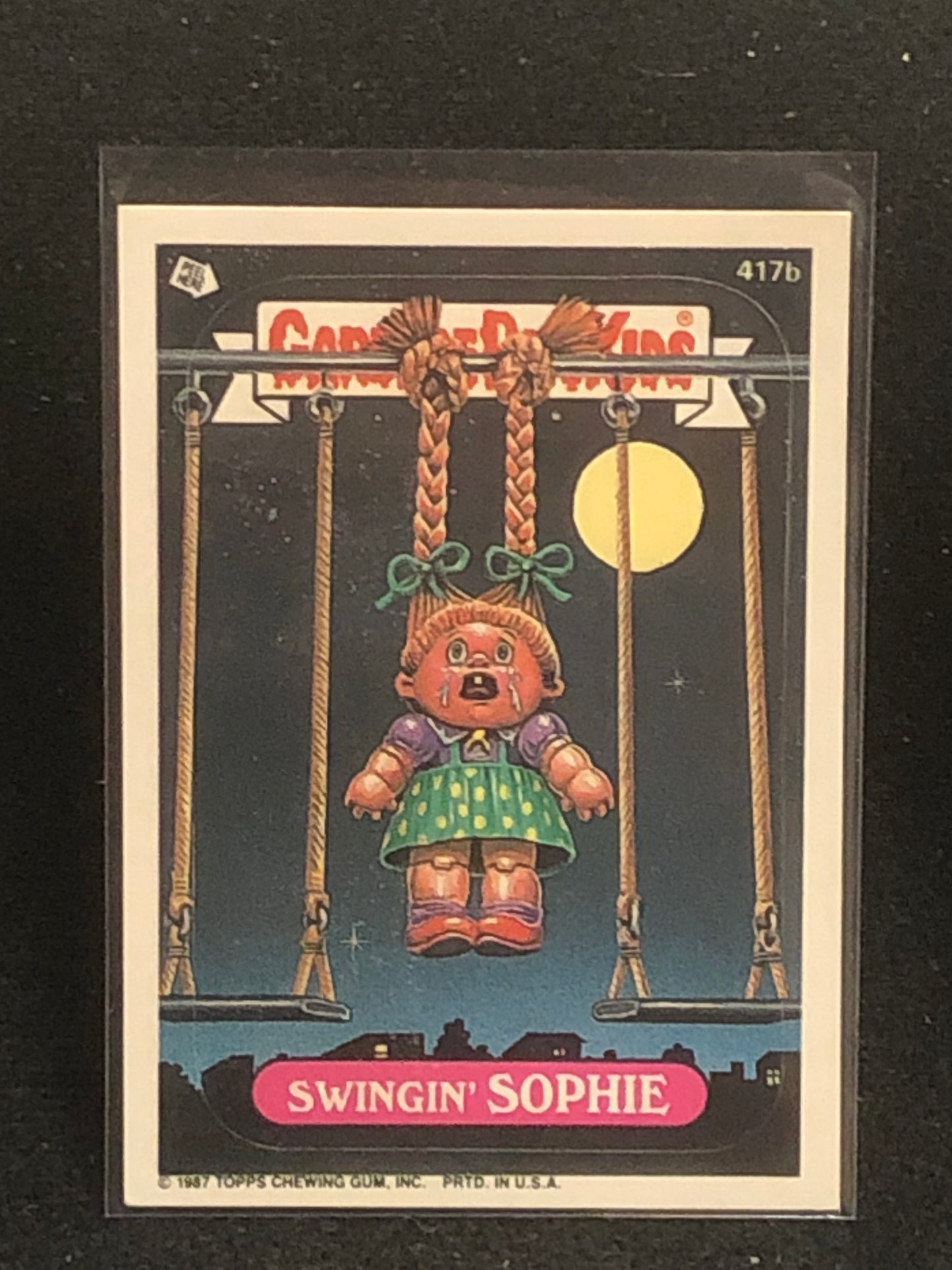 Garbage Pail Kids Original Series 10 (os10) 417b Swingin Sophie