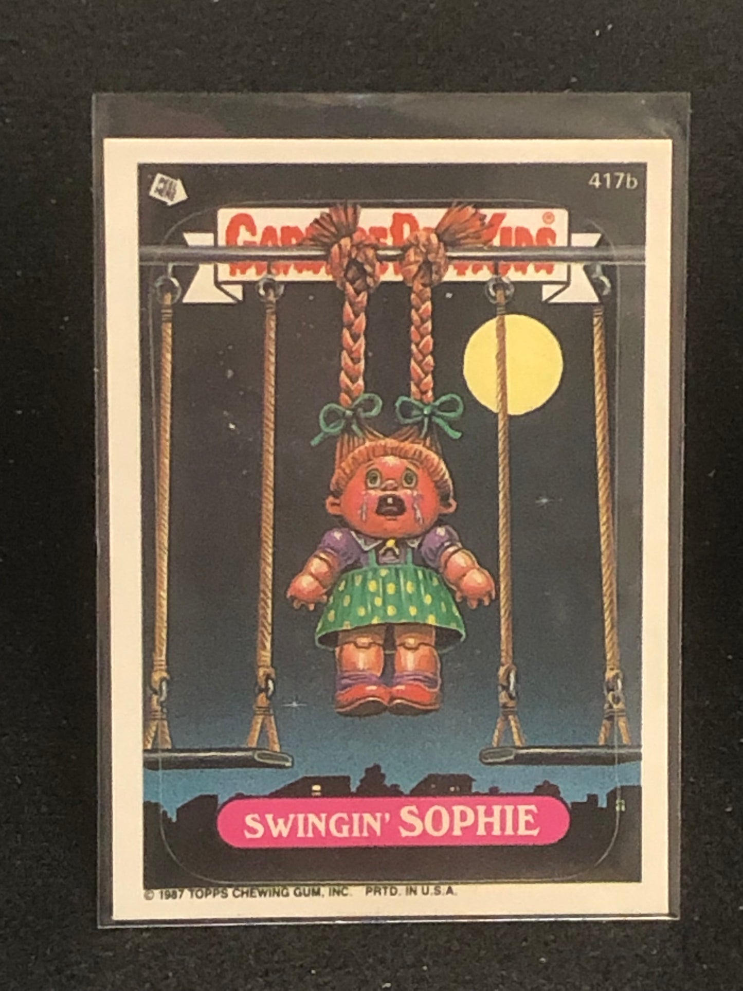 Garbage Pail Kids Original Series 10 (os10) 417b Swingin Sophie