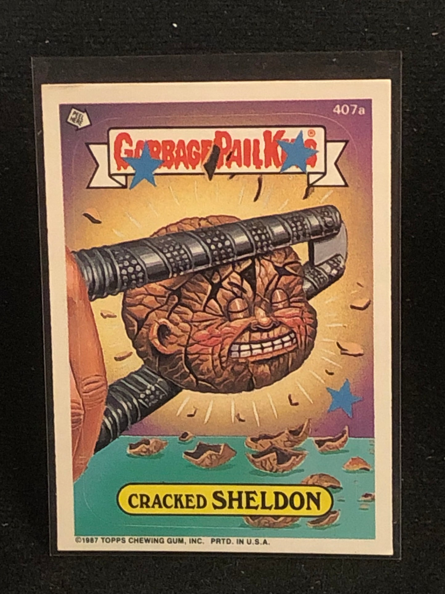Garbage Pail Kids Original Series 10 (os10) 407a Cracked Sheldon