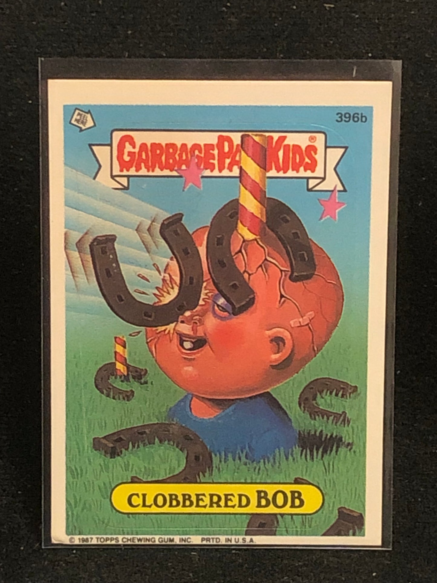 Garbage Pail Kids Original Series 10 (os10) 396b Clobbered Bob