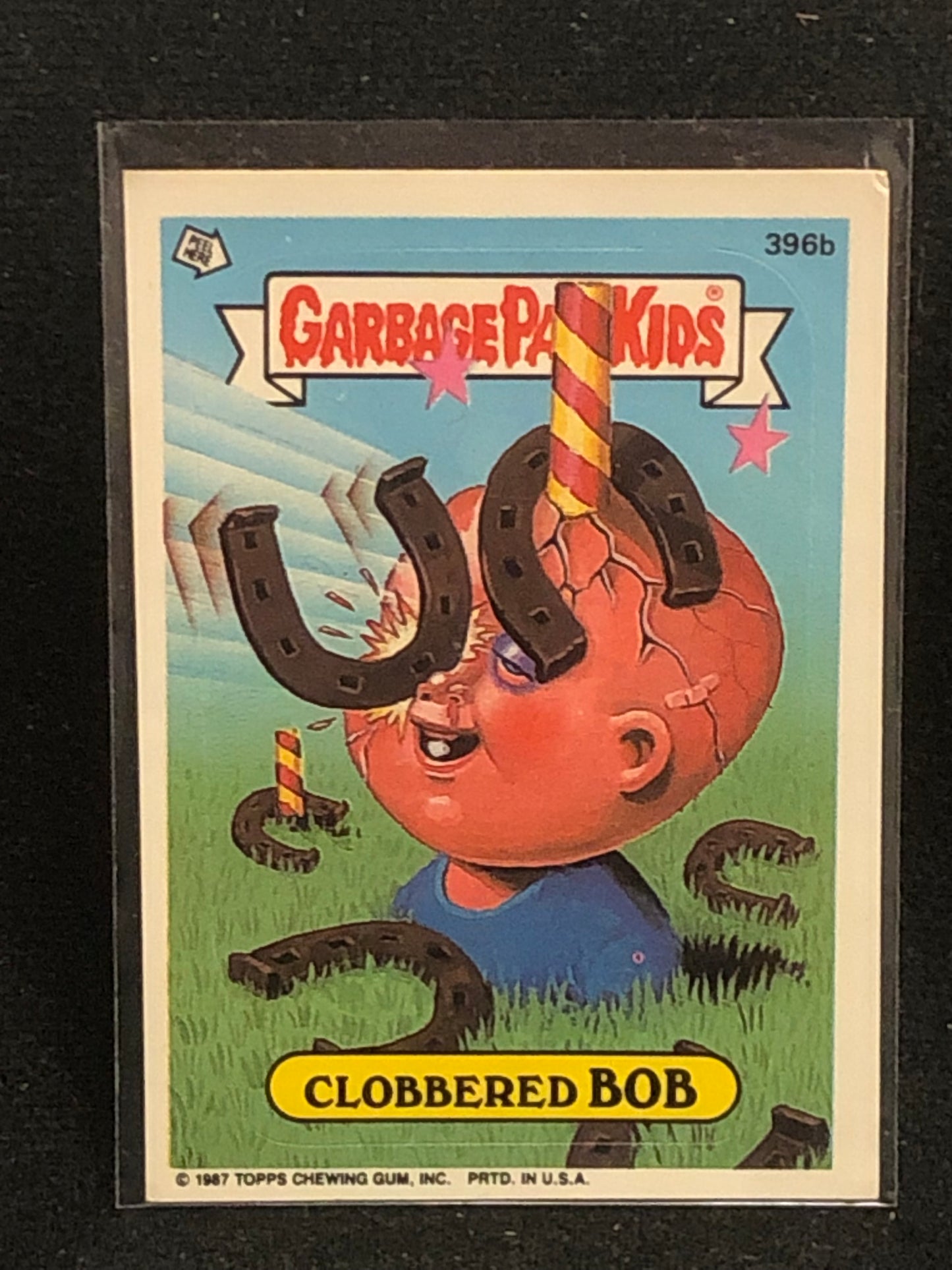 Garbage Pail Kids Original Series 10 (os10) 396b Clobbered Bob