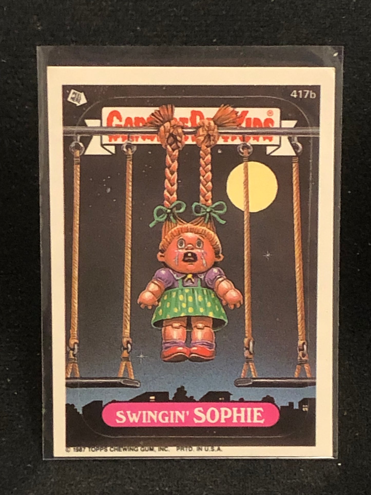 Garbage Pail Kids Original Series 10 (os10) 417b Swingin Sophie