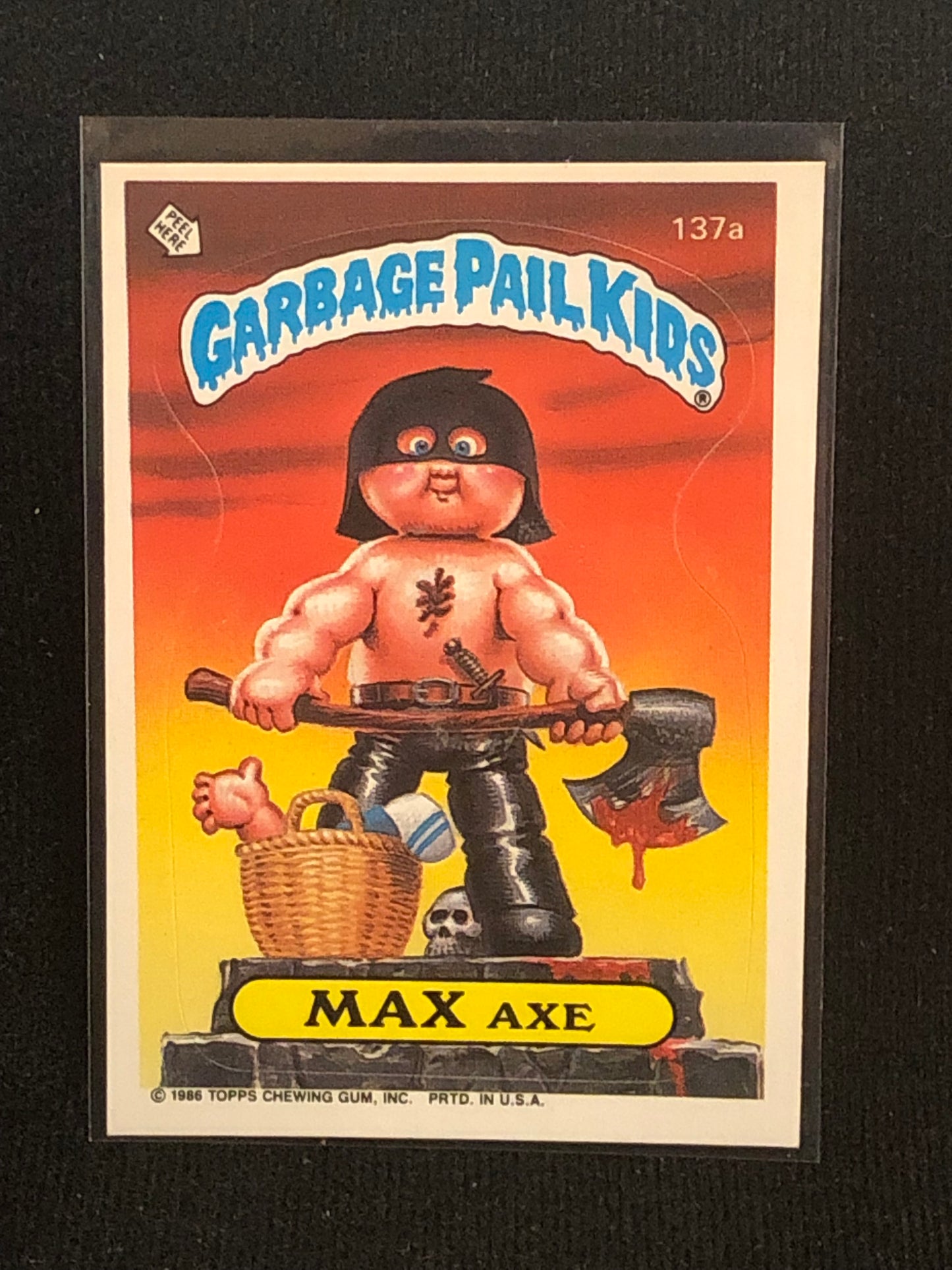 Garbage Pail Kids Original Series 4 (os4) 137a Max Axe