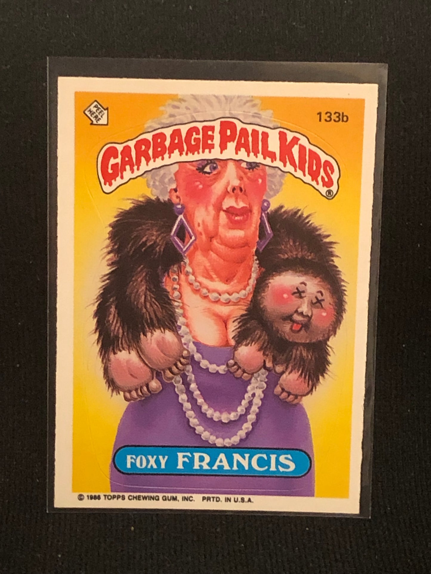 Garbage Pail Kids Original Series 4 (os4) 133b Foxy Francis
