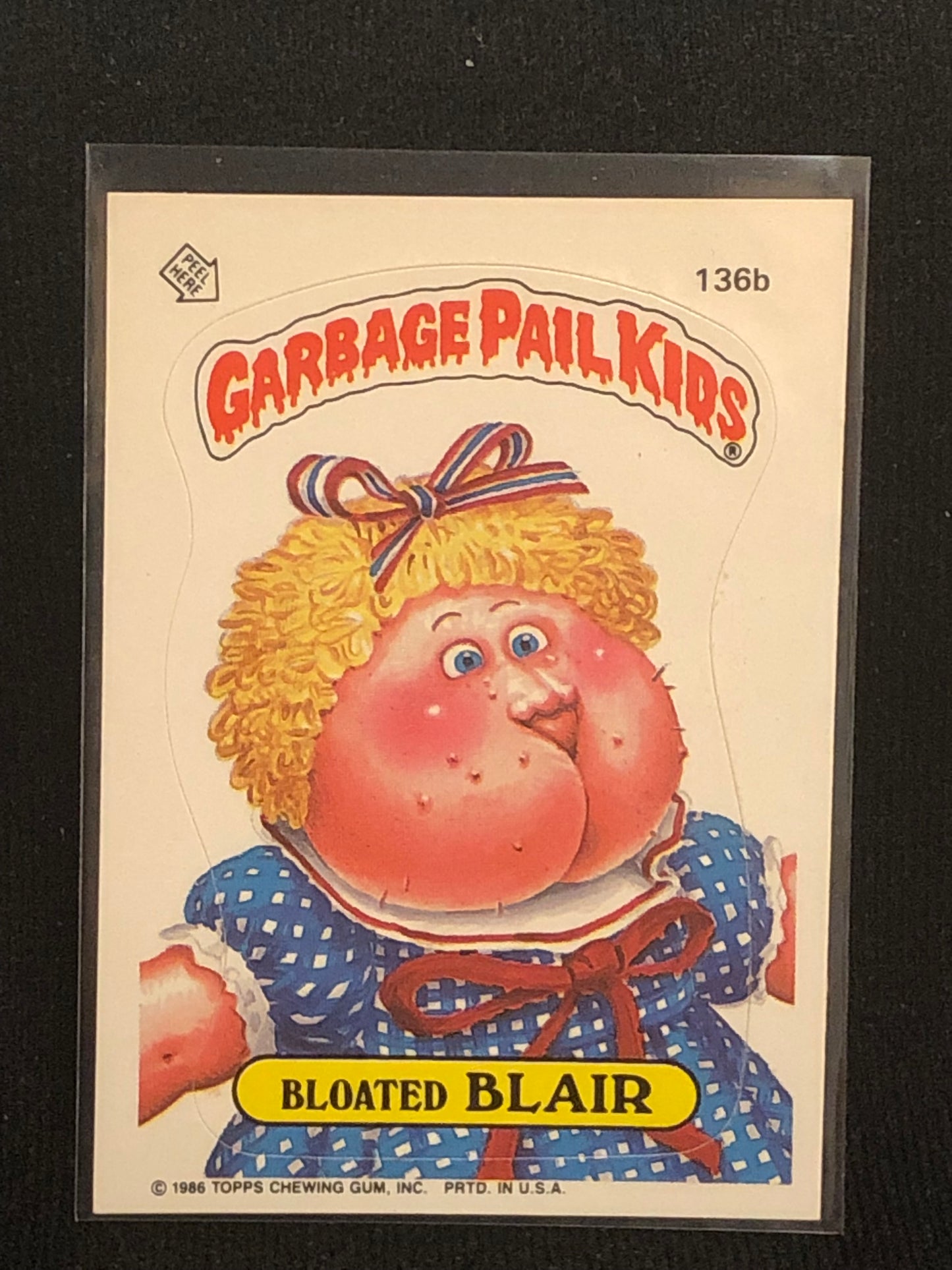 Garbage Pail Kids Original Series 4 (os4) 136b Bloated Blair