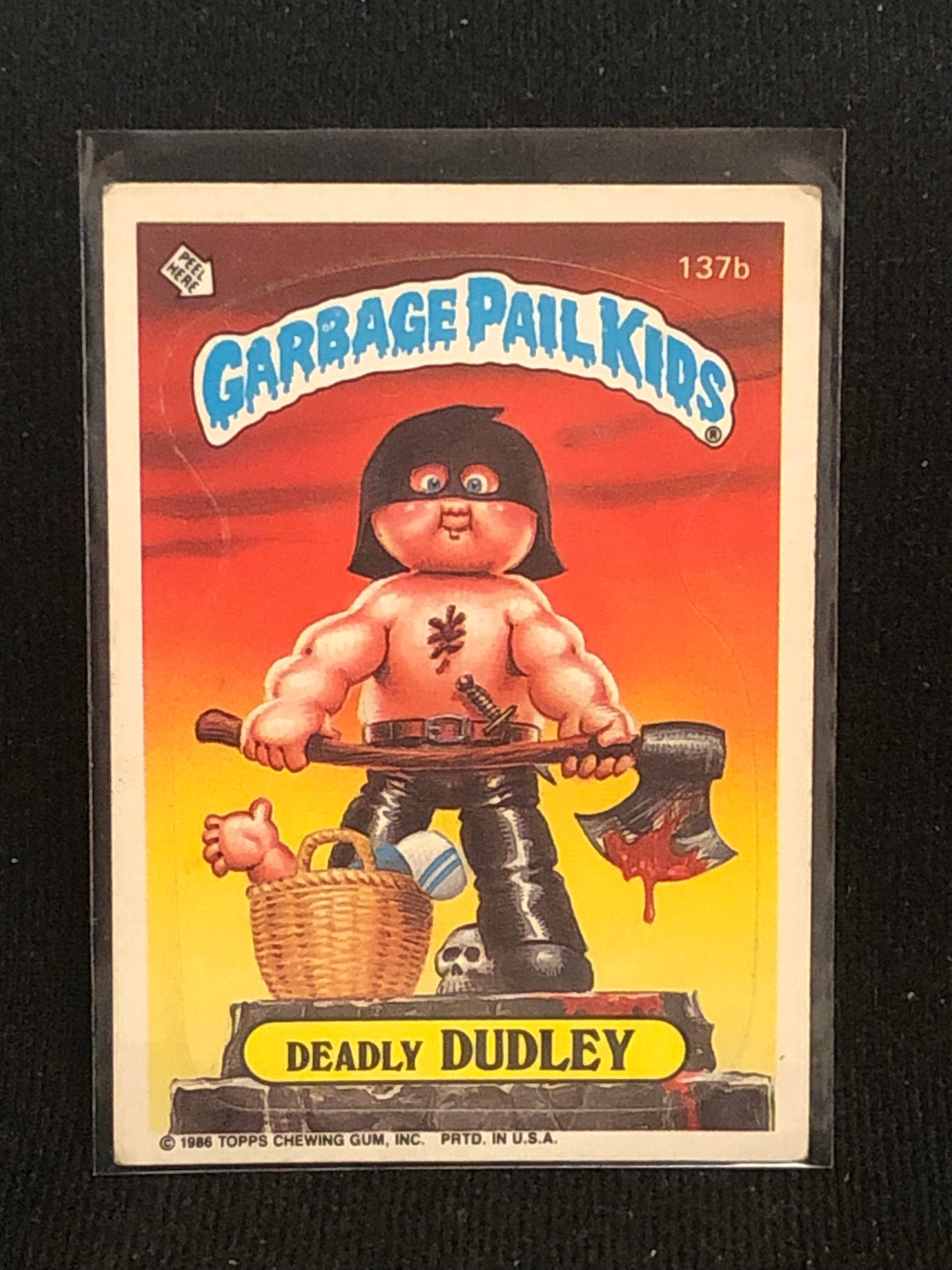 Garbage Pail Kids Original Series 4 (os4) 137b Deadly Dudley