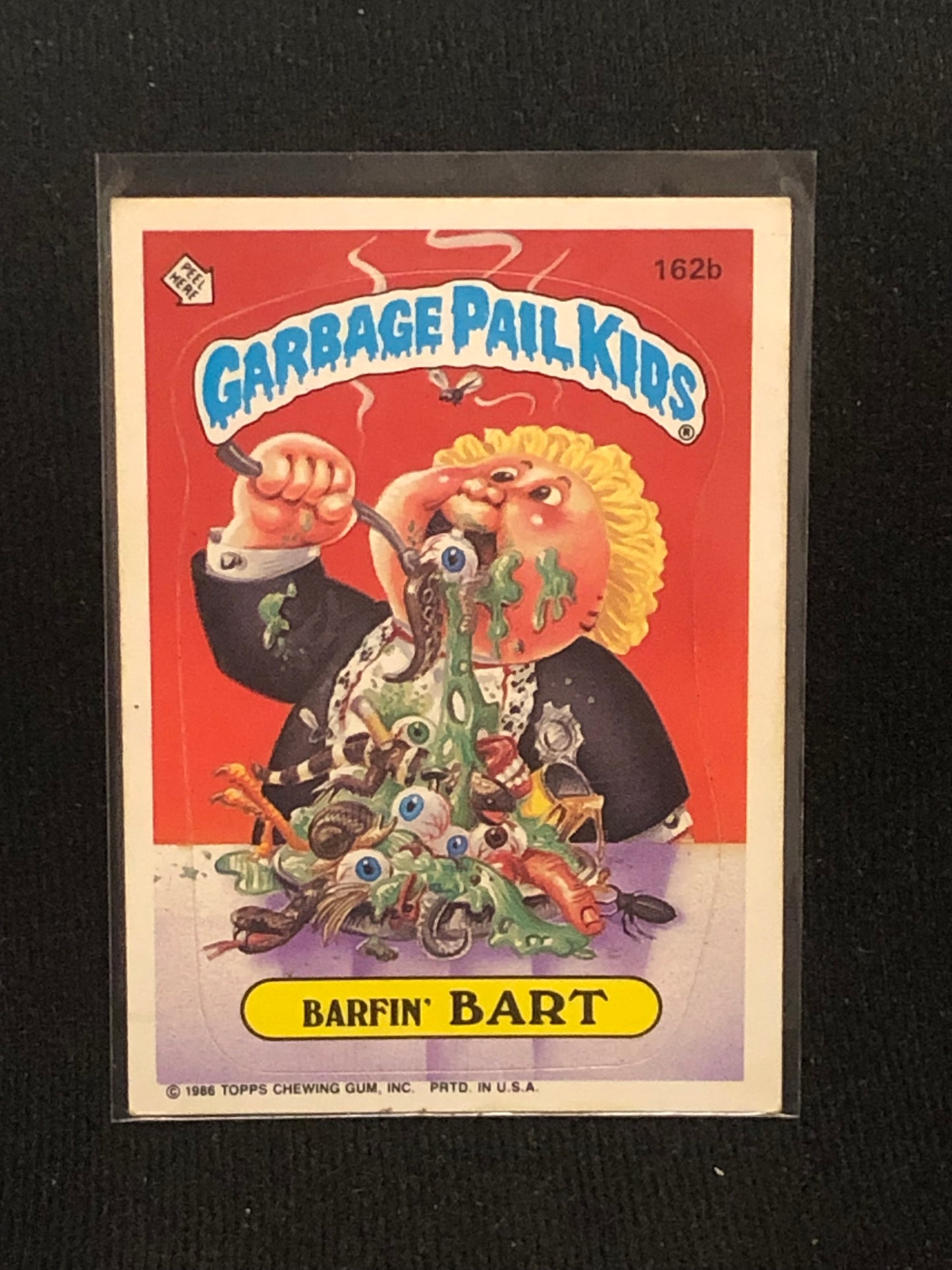 Garbage Pail Kids Original Series 4 (os4) 162b Barfin Bart
