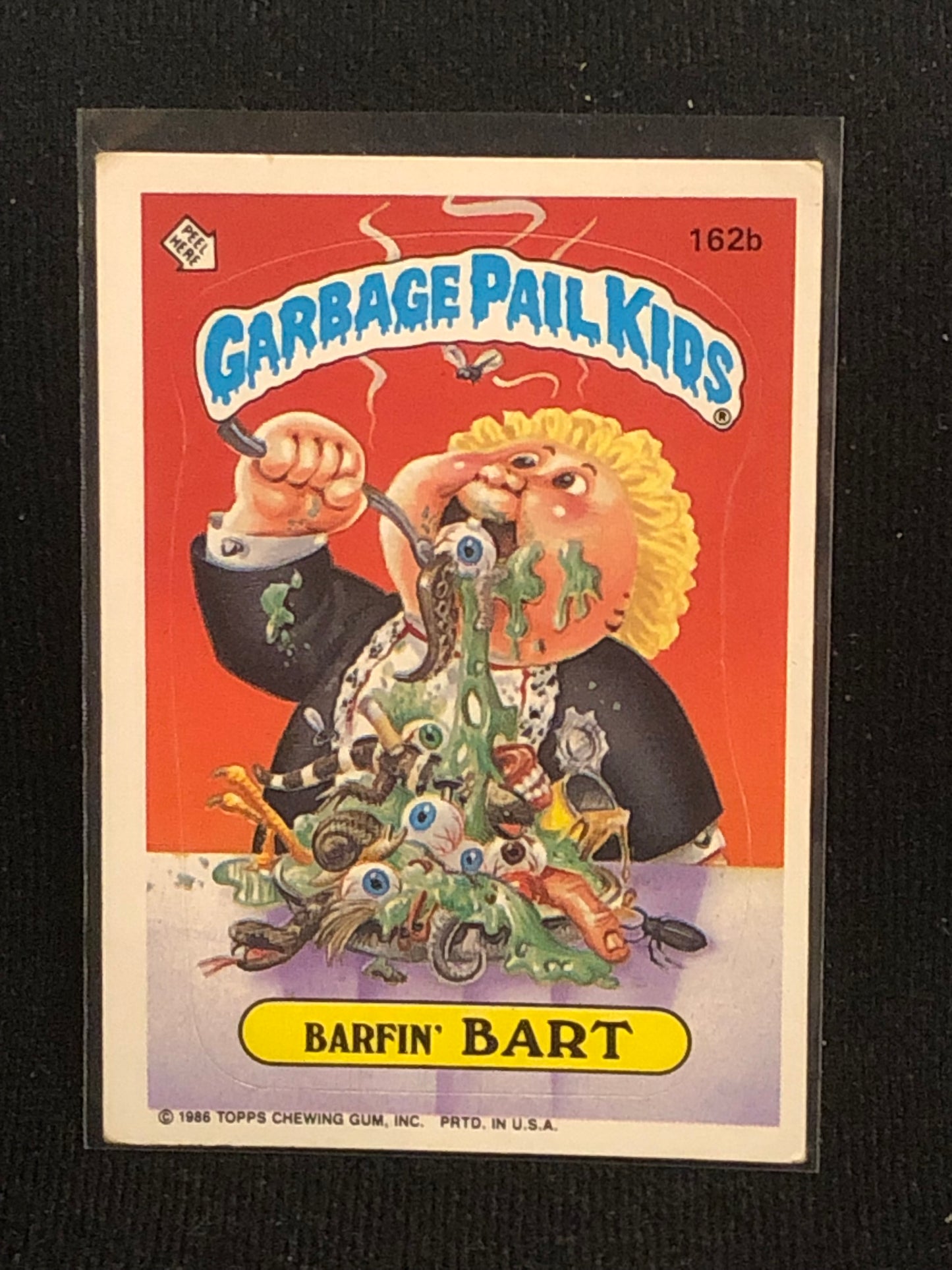 Garbage Pail Kids Original Series 4 (os4) 162b Barfin Bart