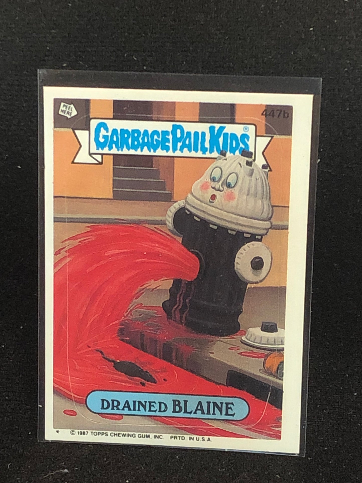 Garbage Pail Kids Original Series 11 (os11) 447b Drained Blaine