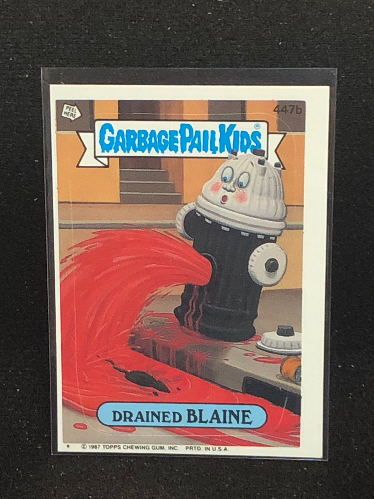 Garbage Pail Kids Original Series 11 (os11) 447b Drained Blaine