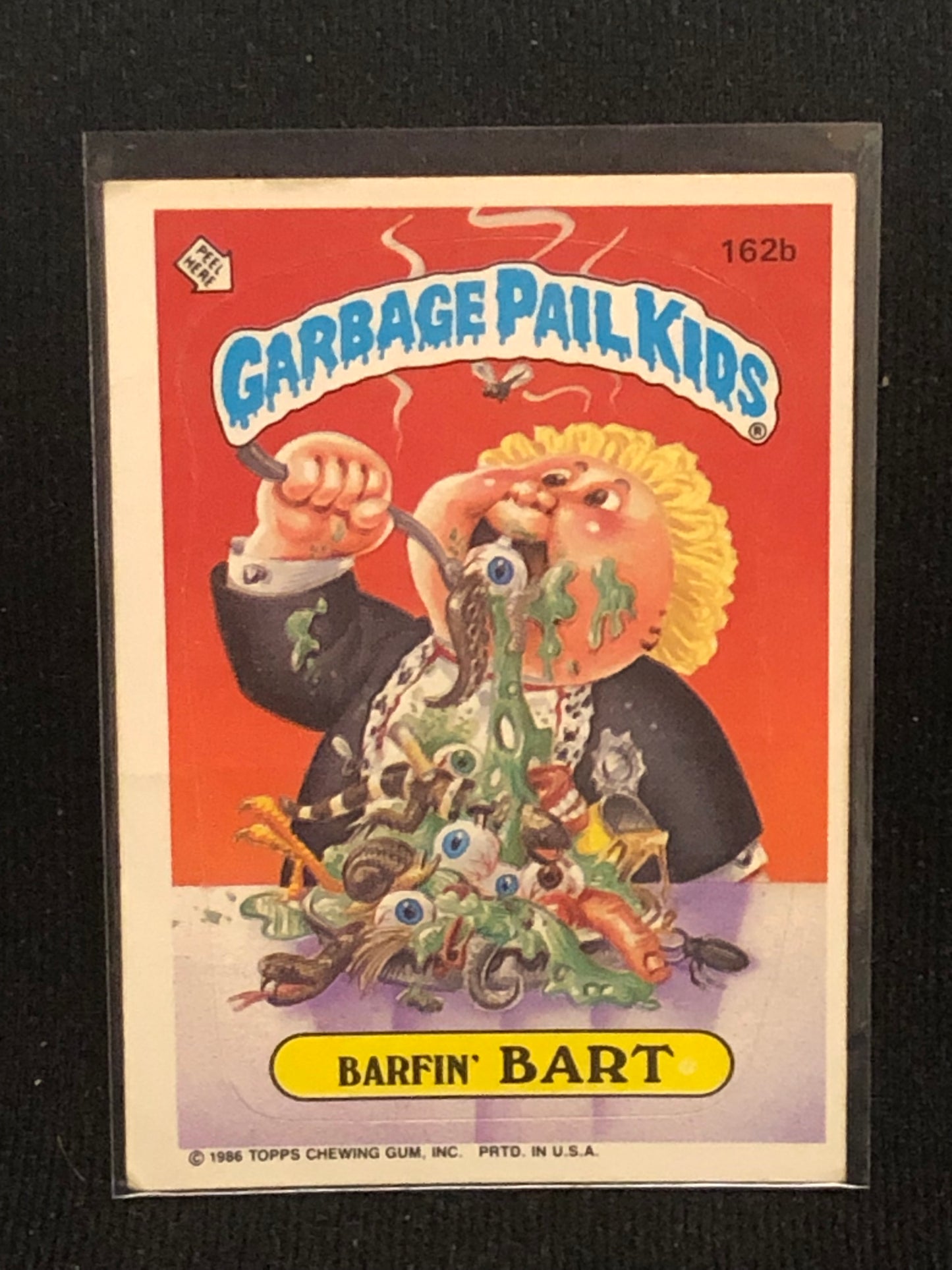 Garbage Pail Kids Original Series 4 (os4) 162b Barfin Bart