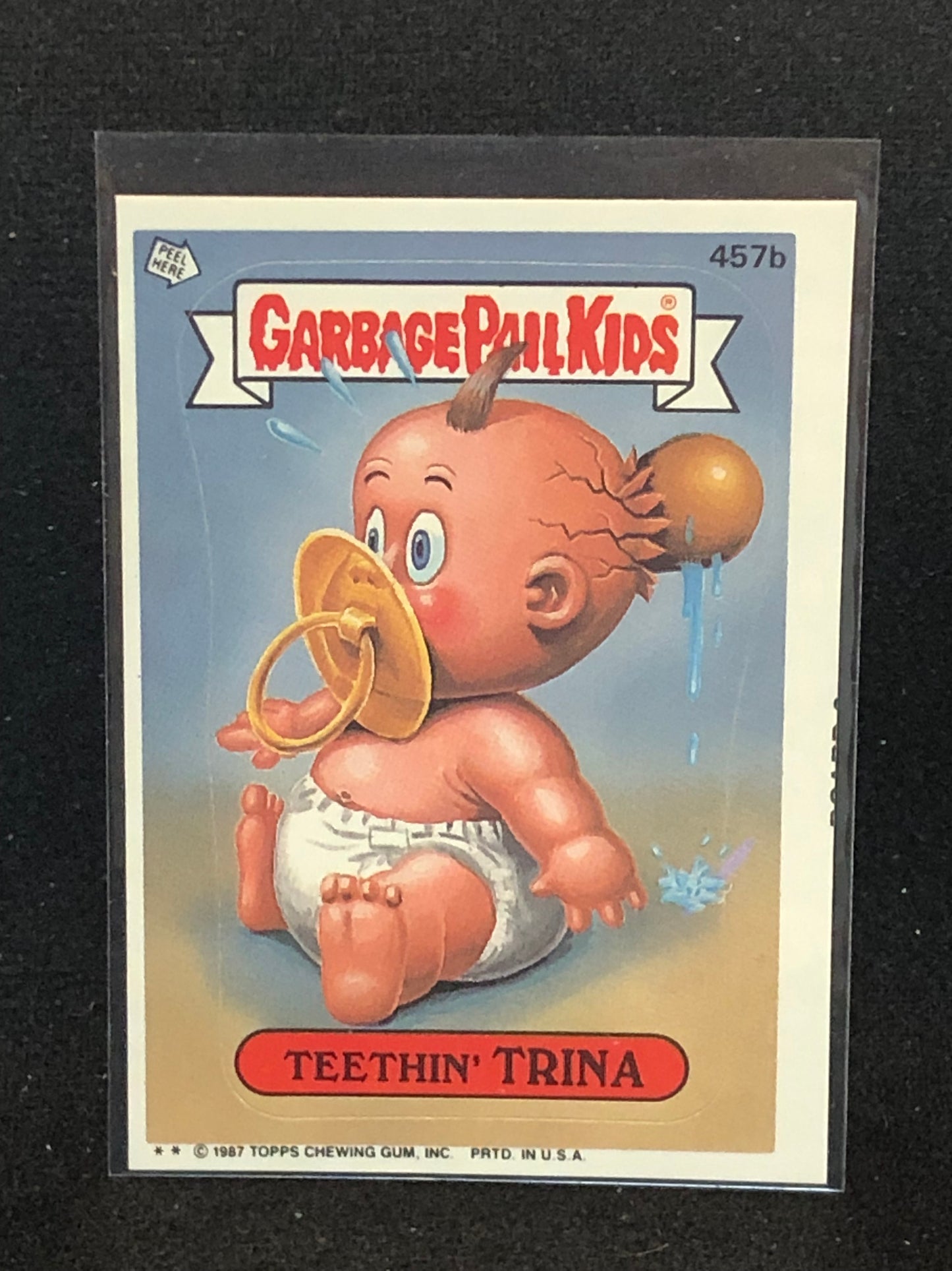 Garbage Pail Kids Original Series 11 (os11) 457b Teethin Trina