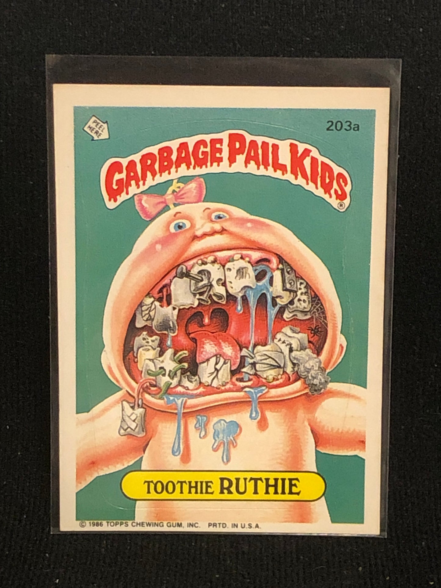 Garbage Pail Kids Original Series 5 (os5) 203a Toothie Ruthie