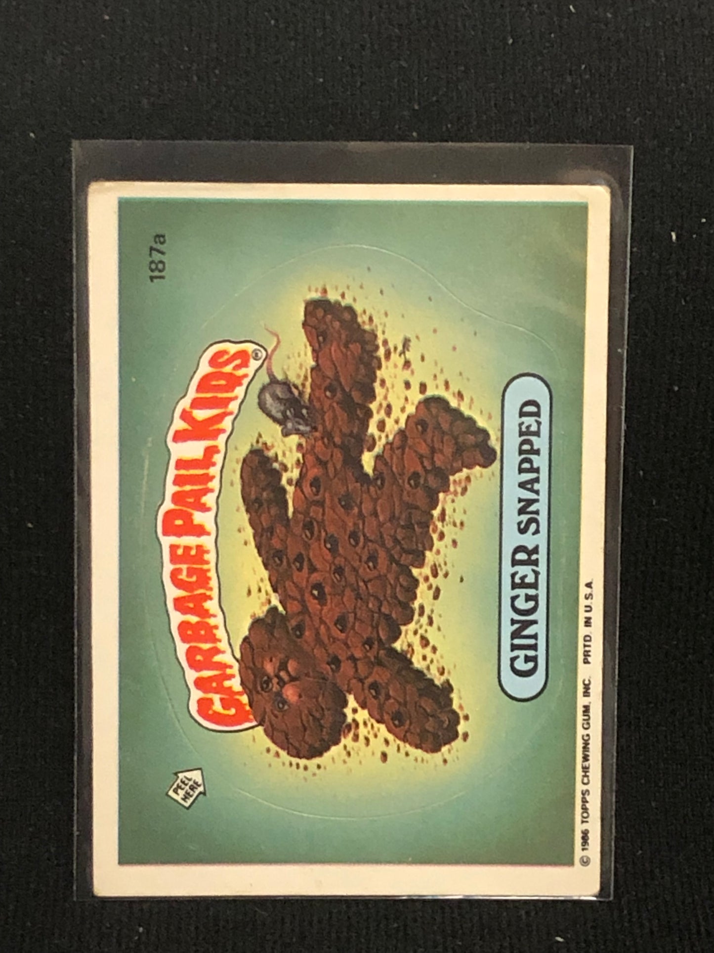 Garbage Pail Kids Original Series 5 (os5) 187a Ginger Snapped
