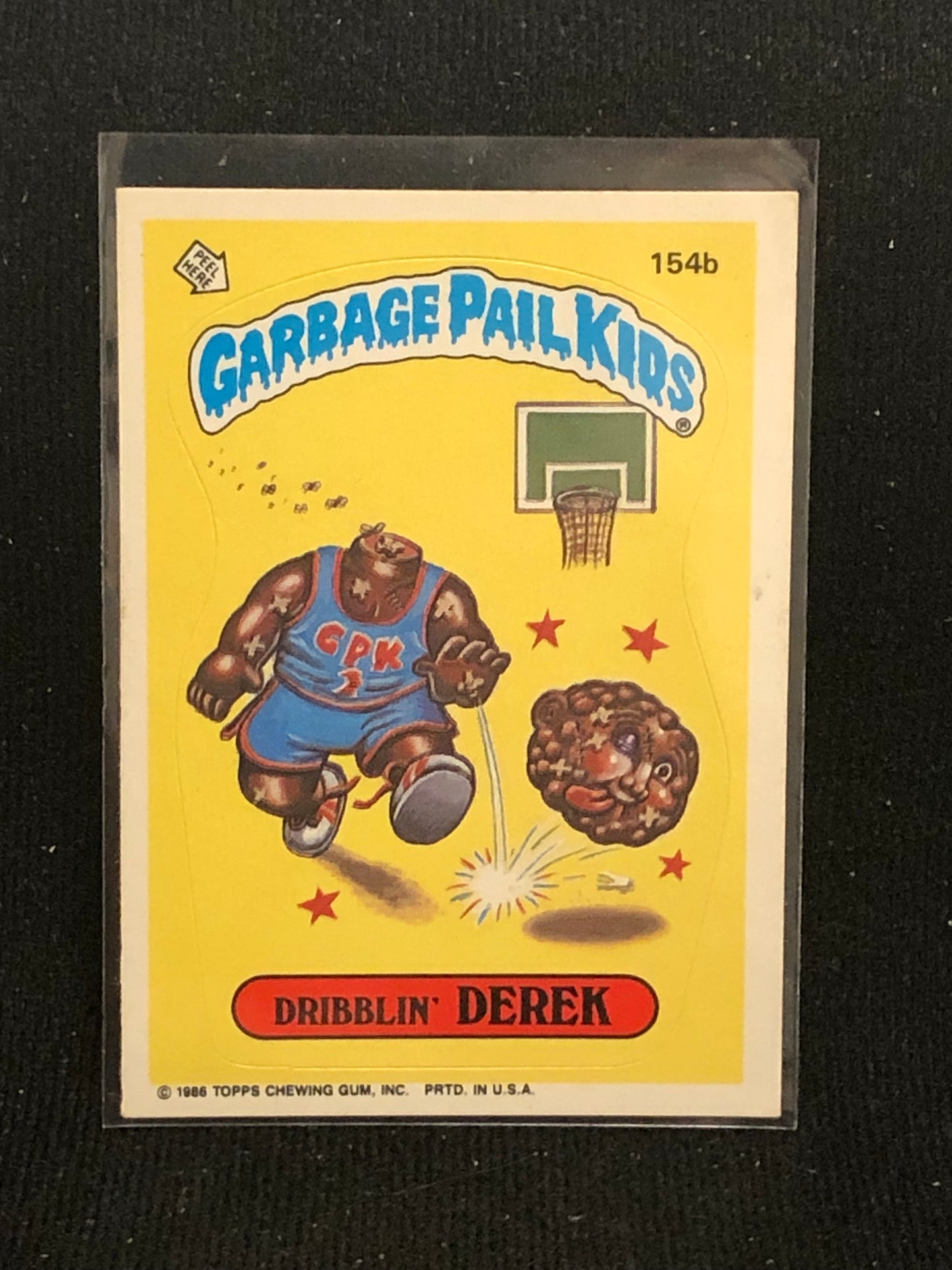 Garbage Pail Kids Original Series 4 (os4) 154b Dribblin Derek