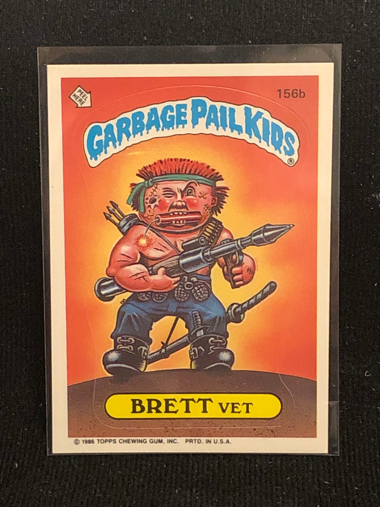 Garbage Pail Kids Original Series 4 (os4) 156b Brett Vet