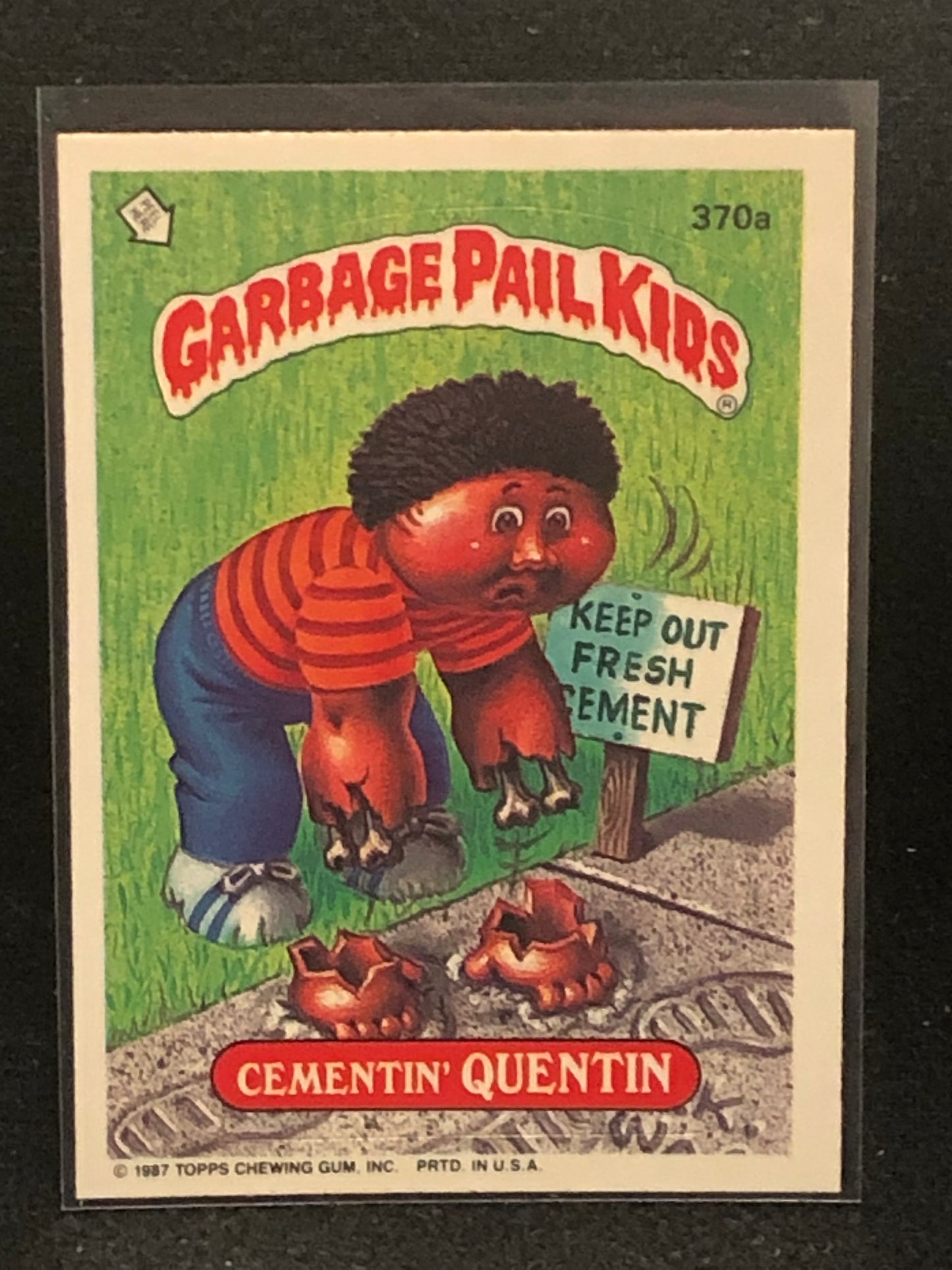 Garbage Pail Kids Original Series 9 (os9) 370a Cementin Quentin